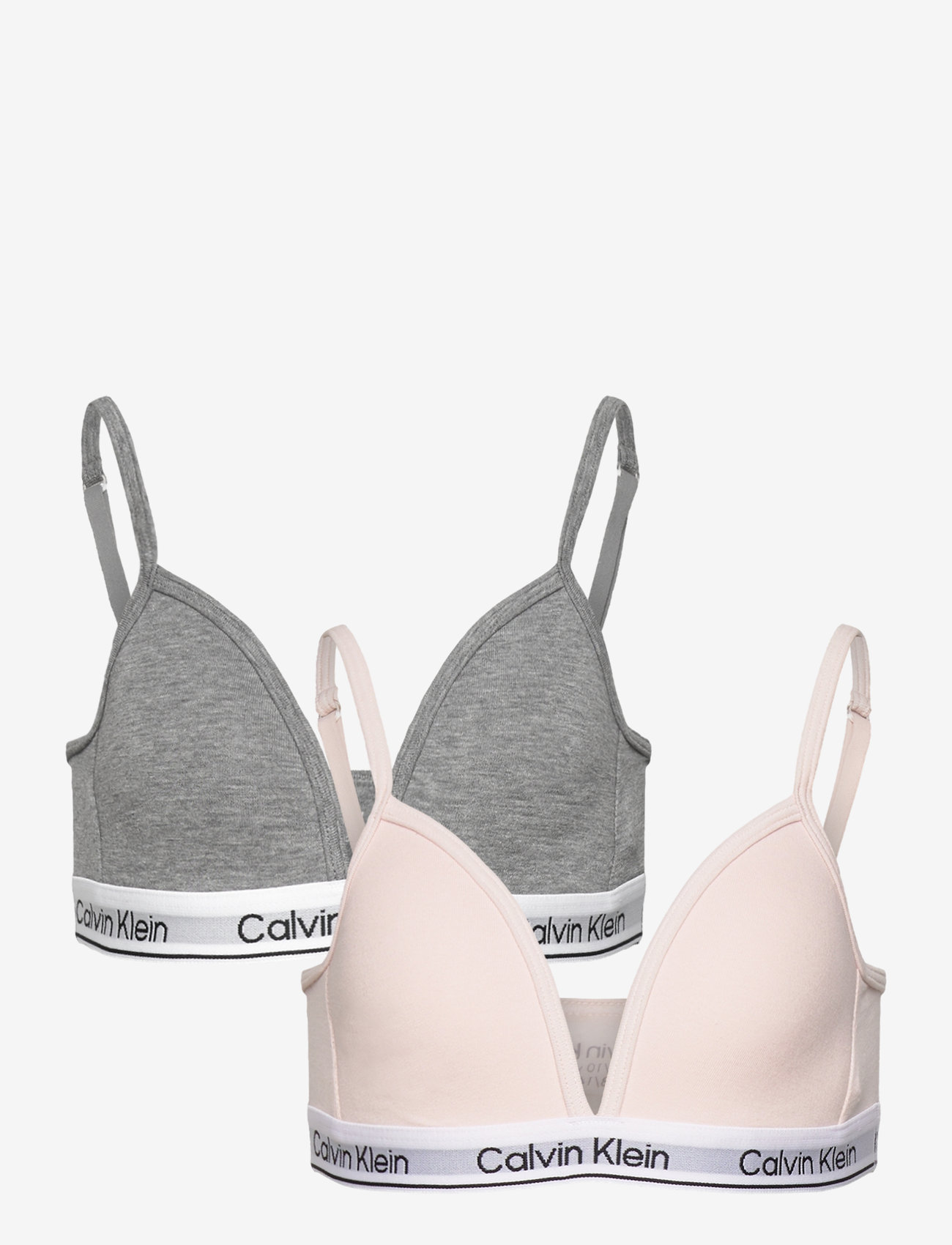 Calvin Klein - 2PK TRIANGLE - toppar - silverpeony greyheather - 0