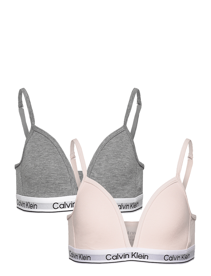Calvin Klein - 2PK TRIANGLE - oberteile - silverpeony greyheather - 0