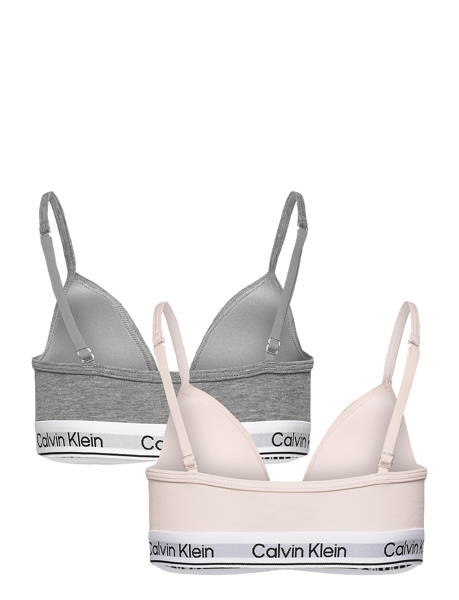 Calvin Klein - 2PK TRIANGLE - oberteile - silverpeony greyheather - 1