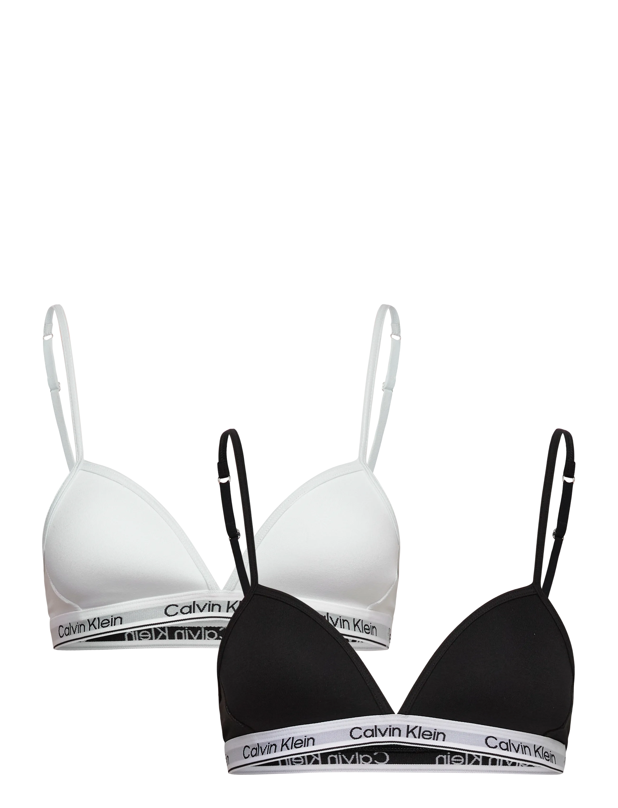 Calvin Klein 2PK TRIANGLE - Calvin Klein - PVHBLACK BRIGHTWHITE / black