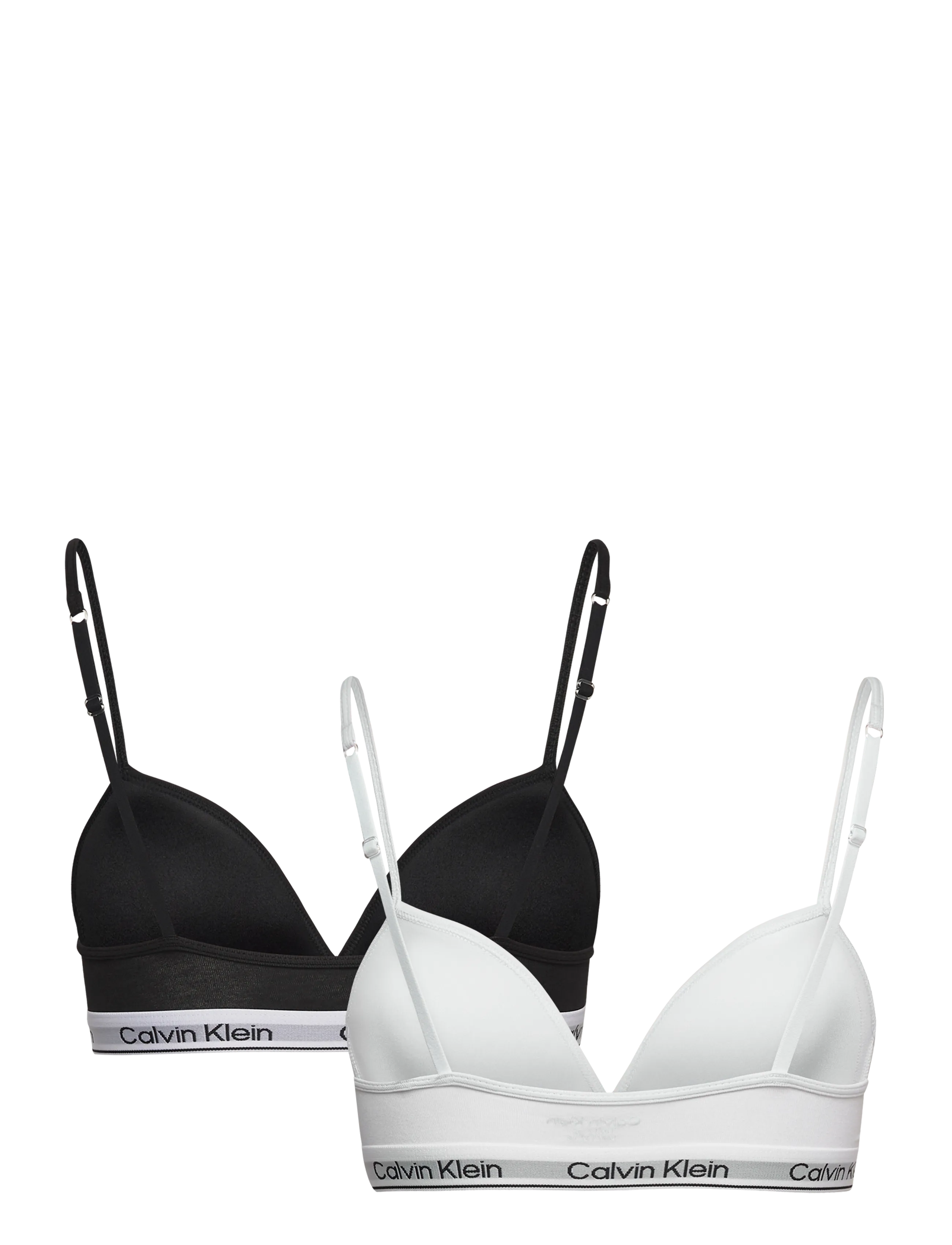 Calvin Klein - 2PK TRIANGLE - tops - pvhblack brightwhite - 1