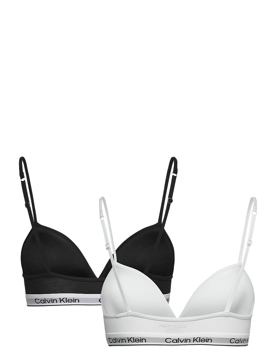 Calvin Klein - 2PK TRIANGLE - overdele - pvhblack brightwhite - 1