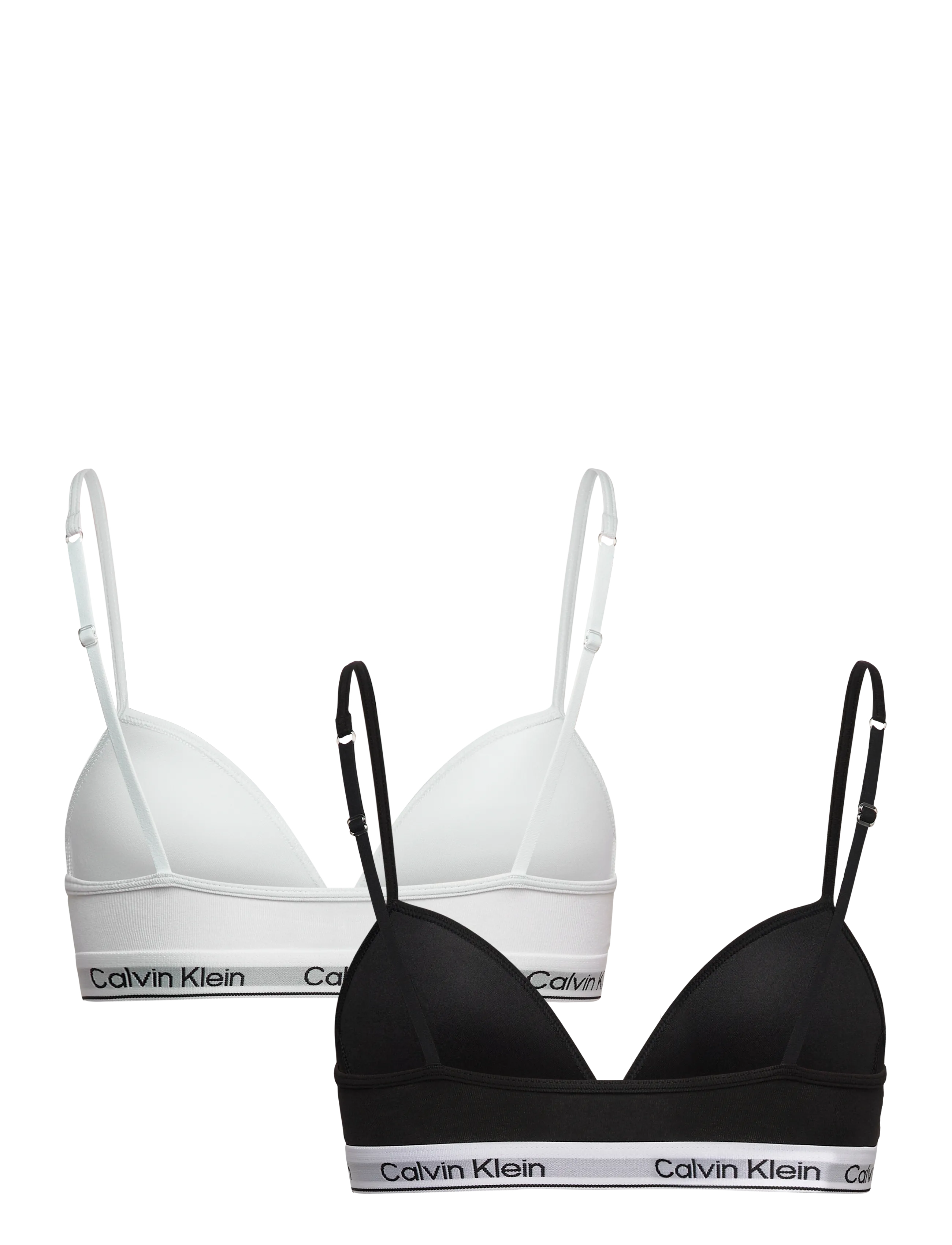 Calvin Klein - 2PK TRIANGLE - tops - pvhblack brightwhite - 2