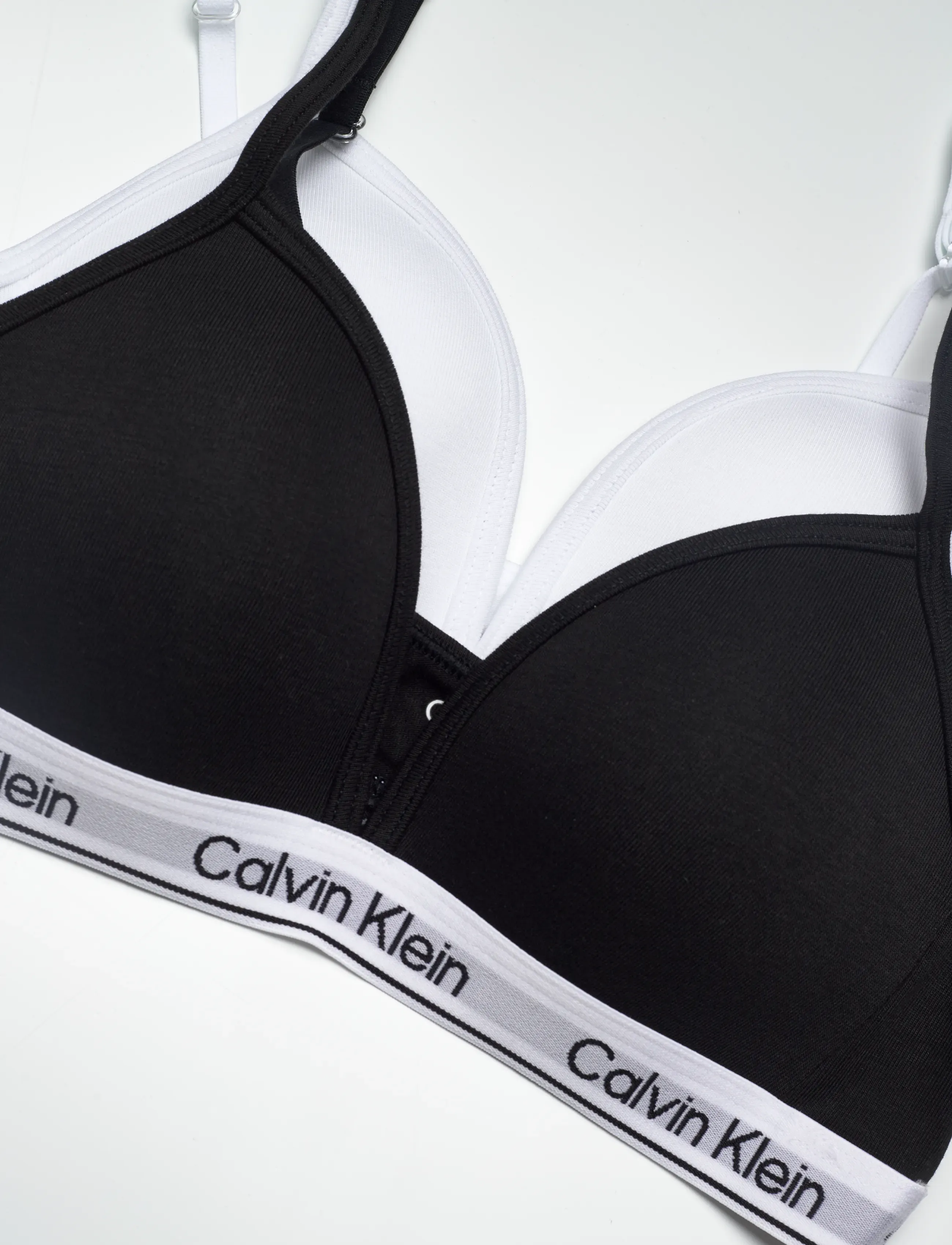 Calvin Klein - 2PK TRIANGLE - tops - pvhblack brightwhite - 2