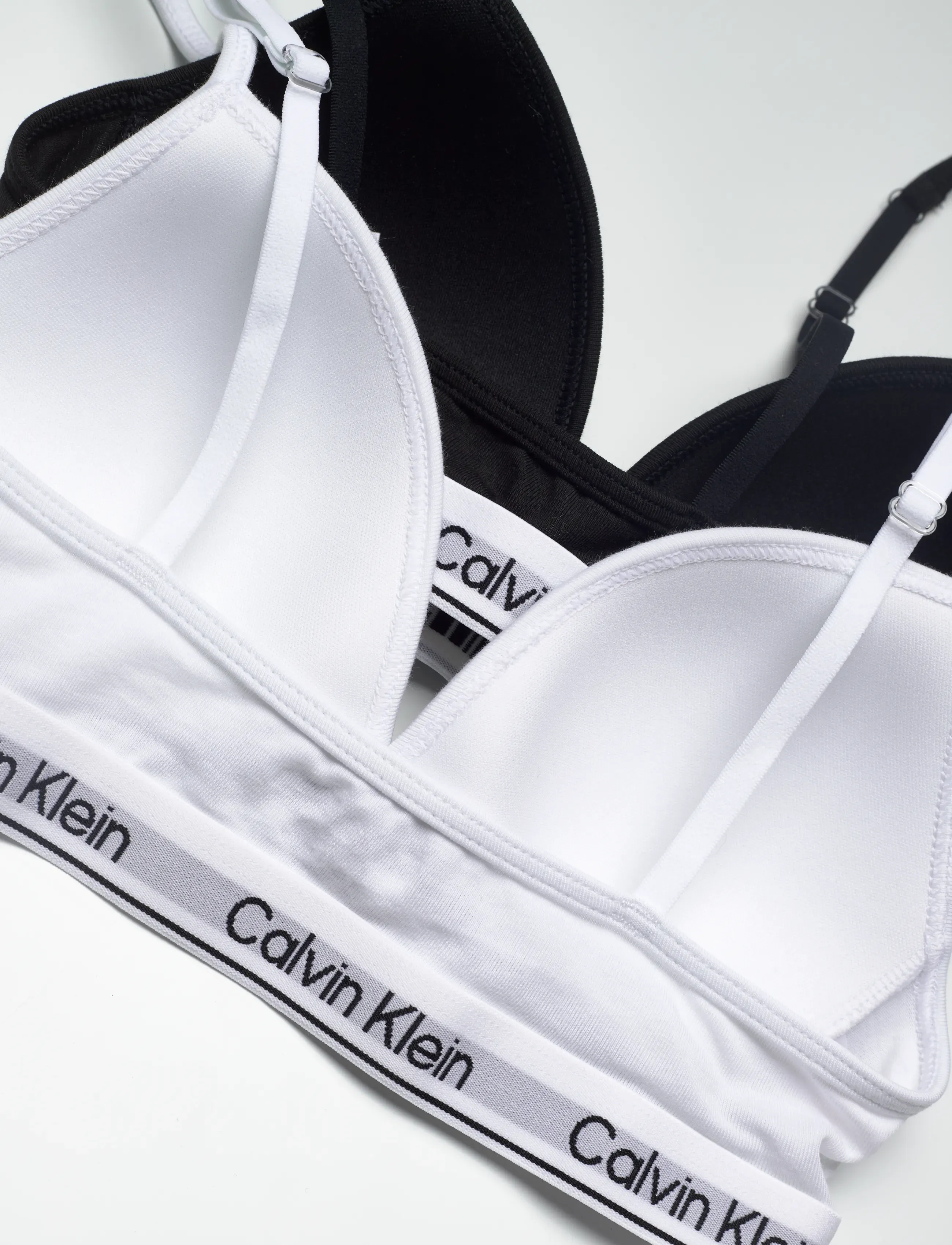 Calvin Klein - 2PK TRIANGLE - tops - pvhblack brightwhite - 3