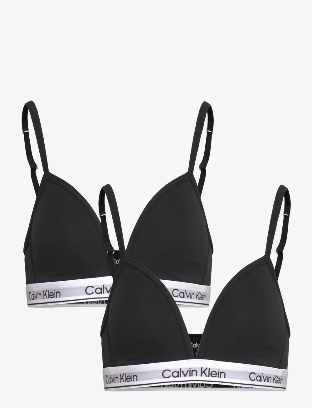 Calvin Klein - 2PK TRIANGLE - oberteile - pvhblack classicwhite - 0