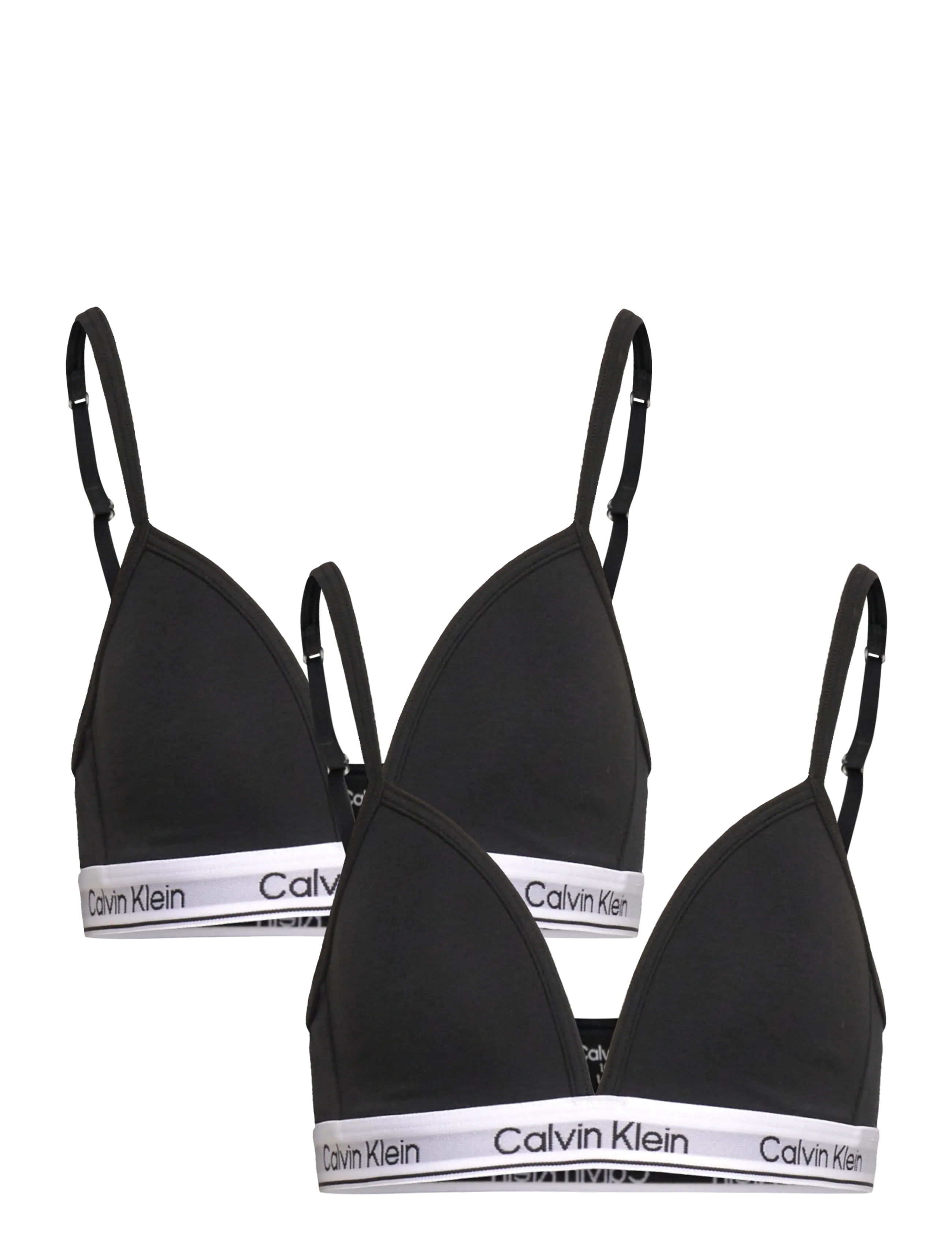 Calvin Klein 2PK TRIANGLE - Undertøj - PVHBLACK CLASSICWHITE / black