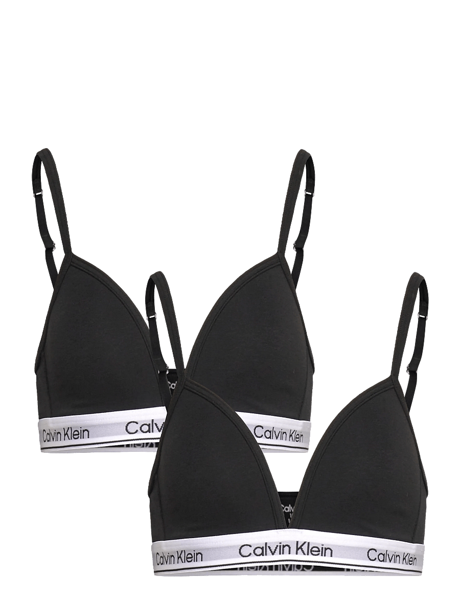 Calvin Klein - 2PK TRIANGLE - oberteile - pvhblack classicwhite - 0