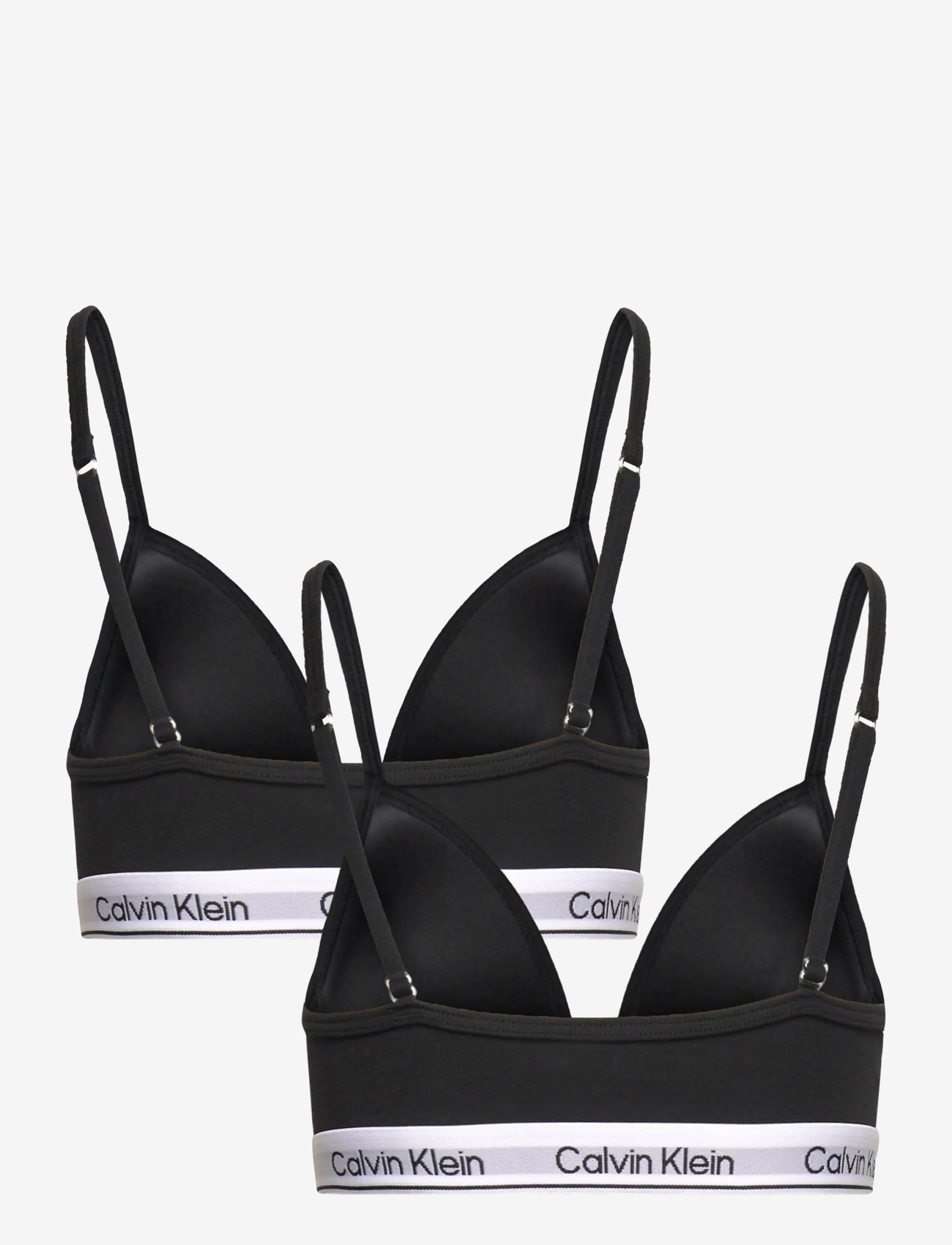 Calvin Klein - 2PK TRIANGLE - toppar - pvhblack classicwhite - 3