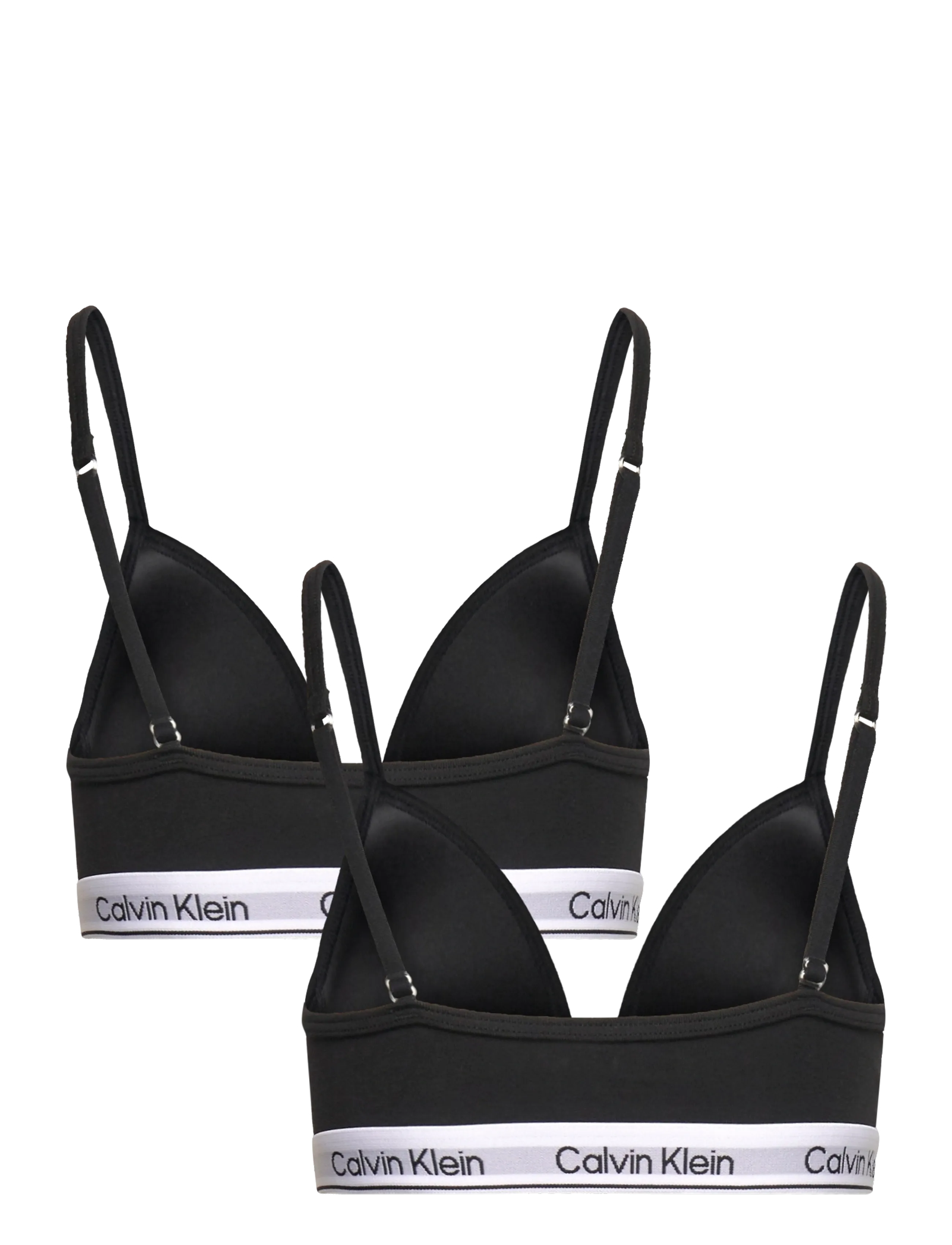 Calvin Klein - 2PK TRIANGLE - gode sommertilbud - pvhblack classicwhite - 3