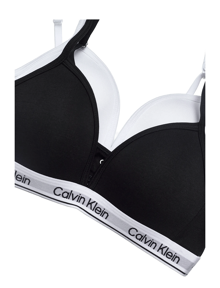 Calvin Klein - 2PK TRIANGLE - oberteile - pvhblack classicwhite - 2