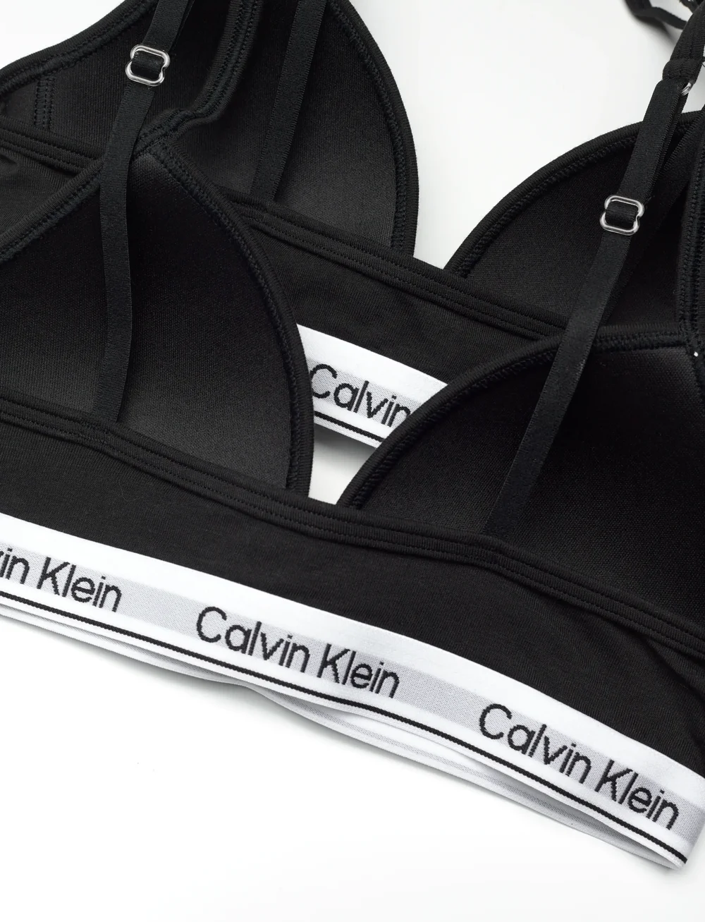 Calvin Klein - 2PK TRIANGLE - oberteile - pvhblack classicwhite - 2