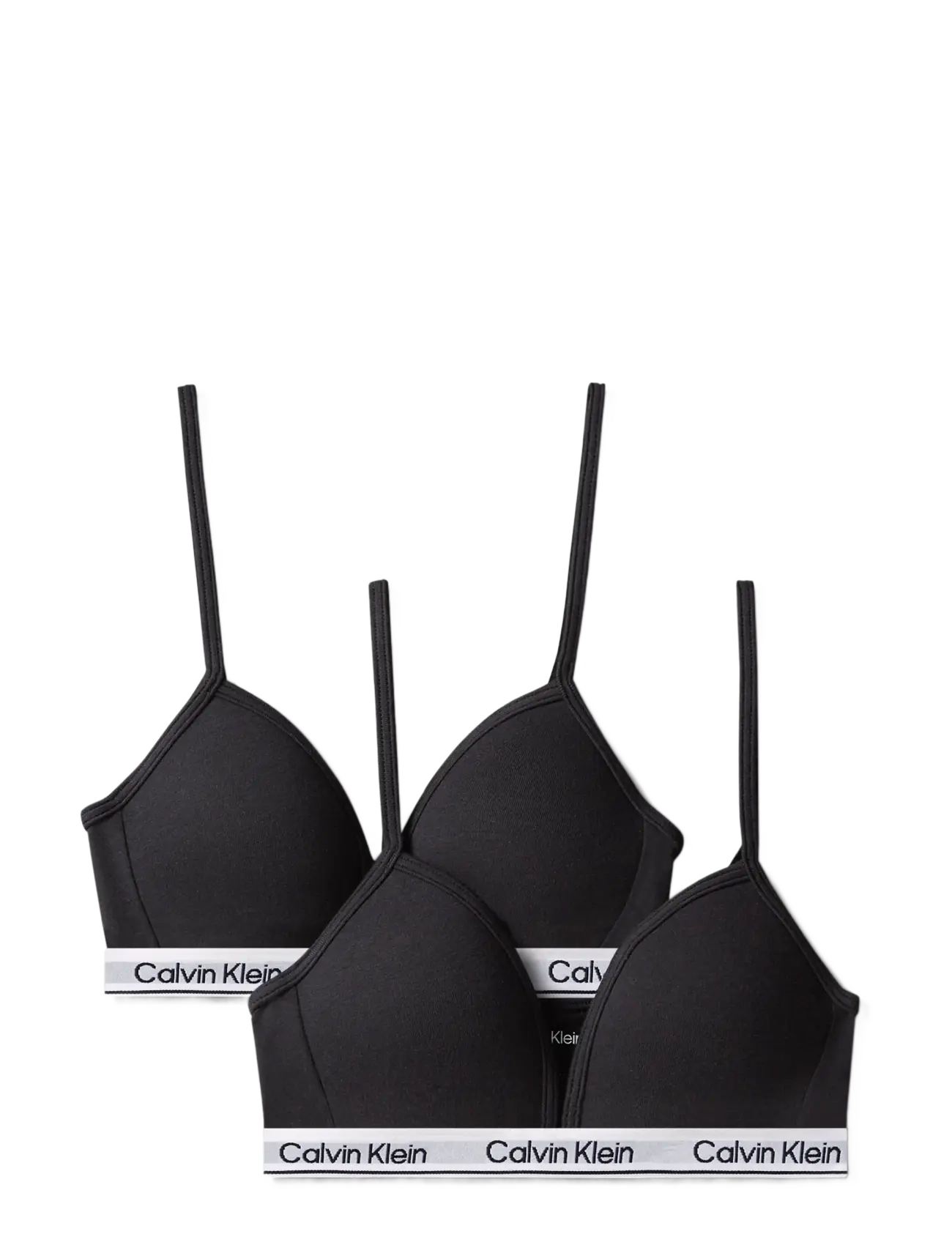 Calvin Klein 2PK TRIANGLE - Oberteile - PVHBLACK PVHBLACK / black