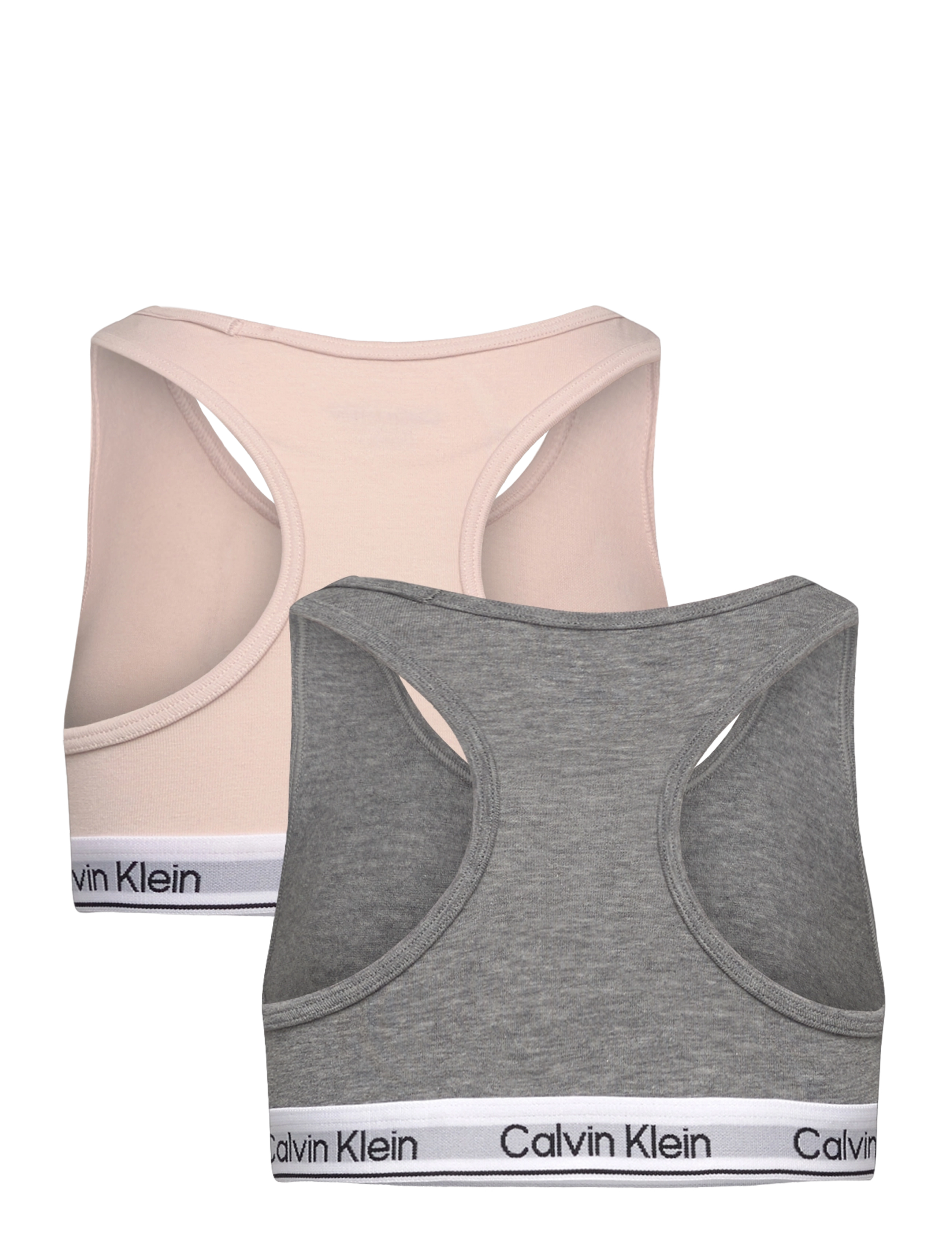 Calvin Klein - 2PK BRALETTE - gode sommertilbud - silverpeony greyheather - 1