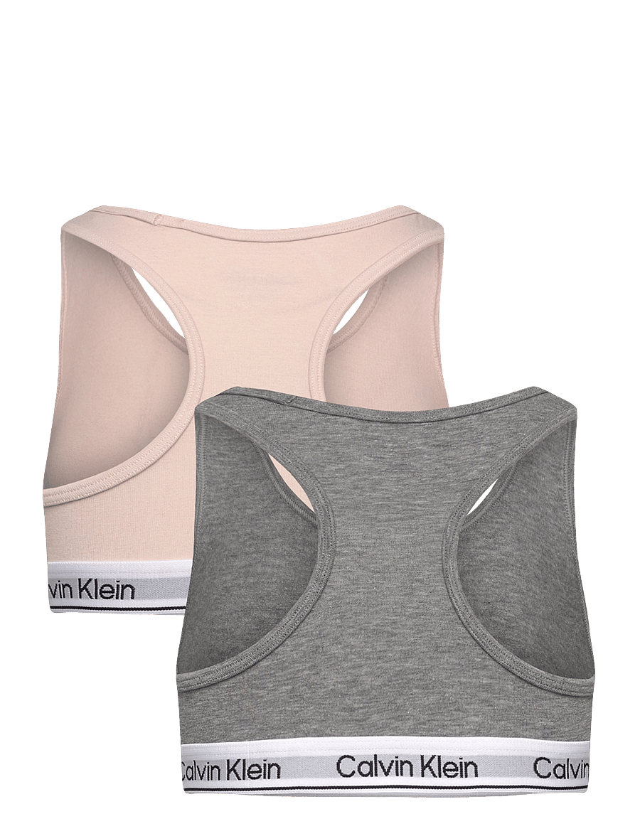 Calvin Klein - 2PK BRALETTE - toppar - silverpeony greyheather - 1