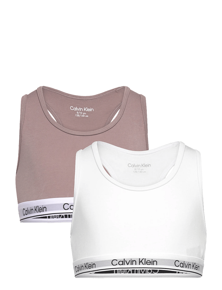Calvin Klein - 2PK BRALETTE - overdele - brightwhite dustedfox - 0