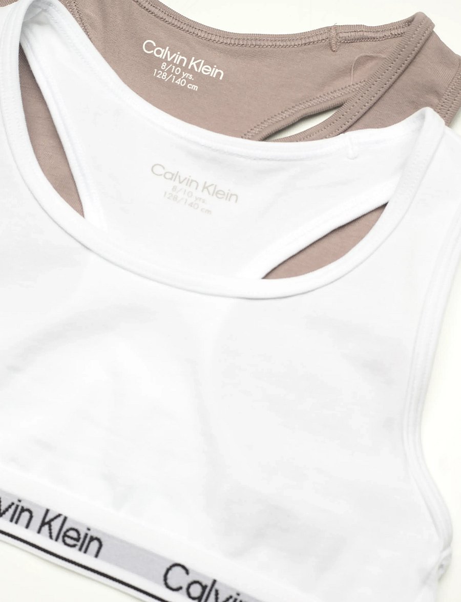 Calvin Klein - 2PK BRALETTE - overdele - brightwhite dustedfox - 1