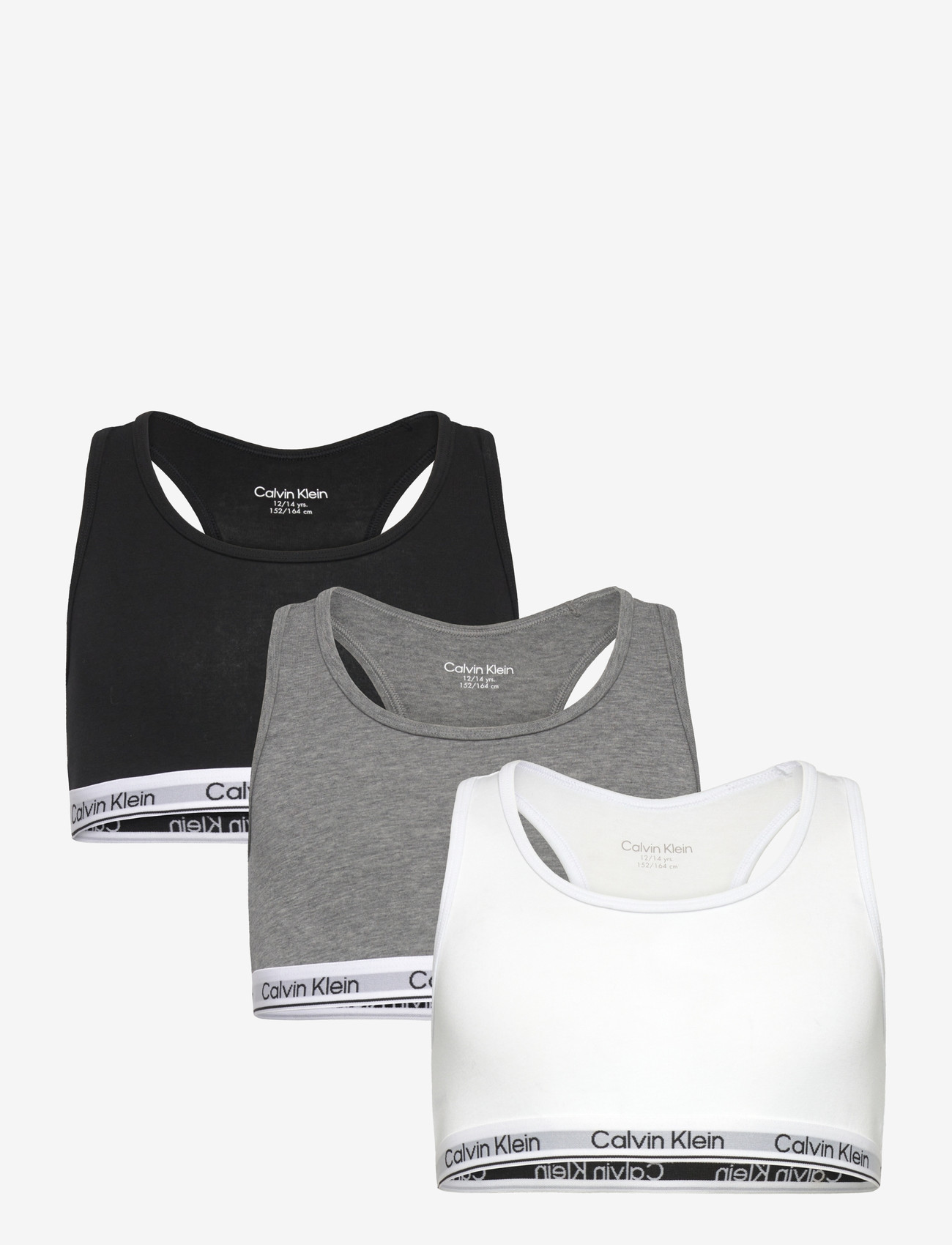 Calvin Klein - 3PK BRALETTE - oberteile - black greyhtr brightwhite - 0