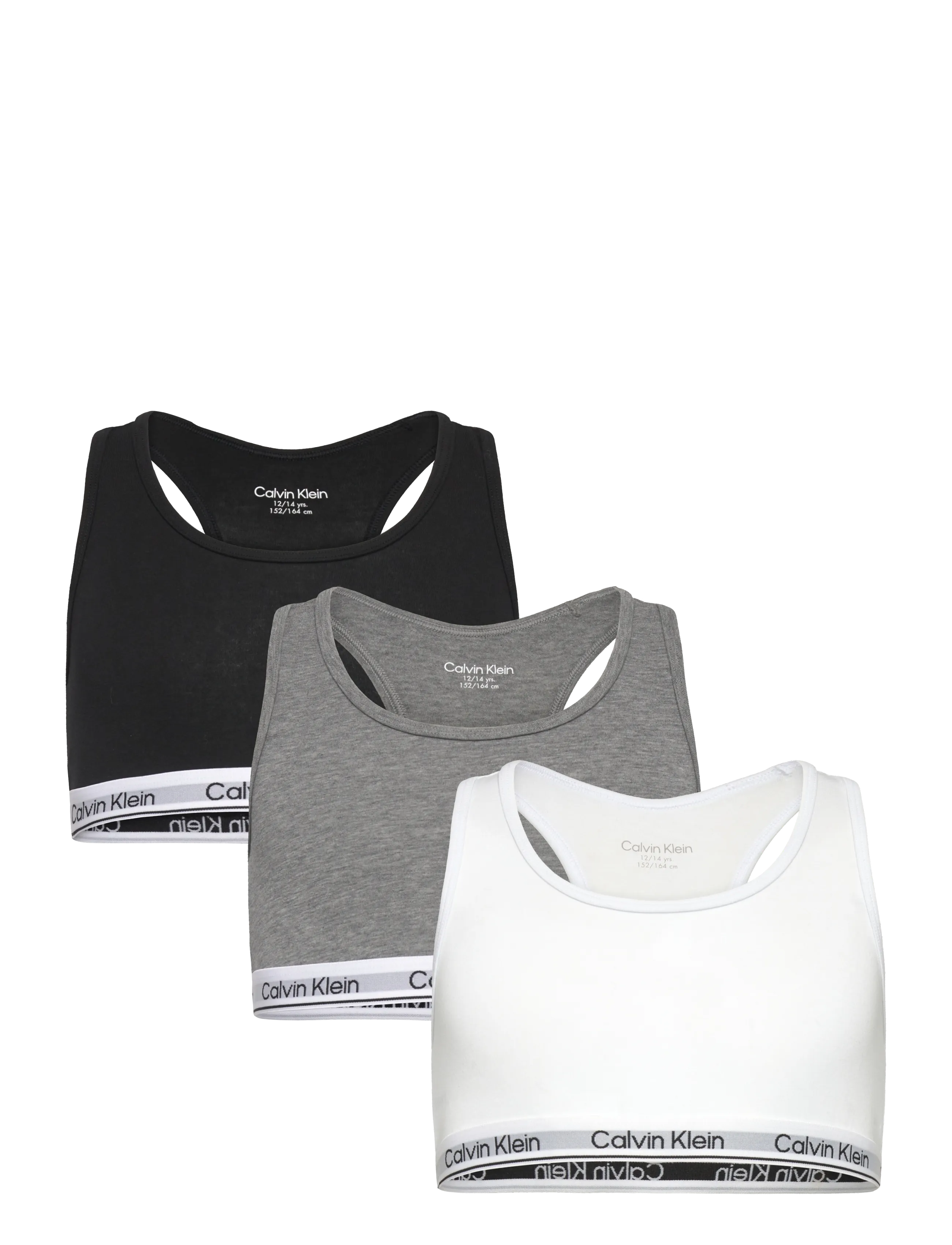 Calvin Klein 3PK BRALETTE - Undertøj - BLACK GREYHTR BRIGHTWHITE / multi