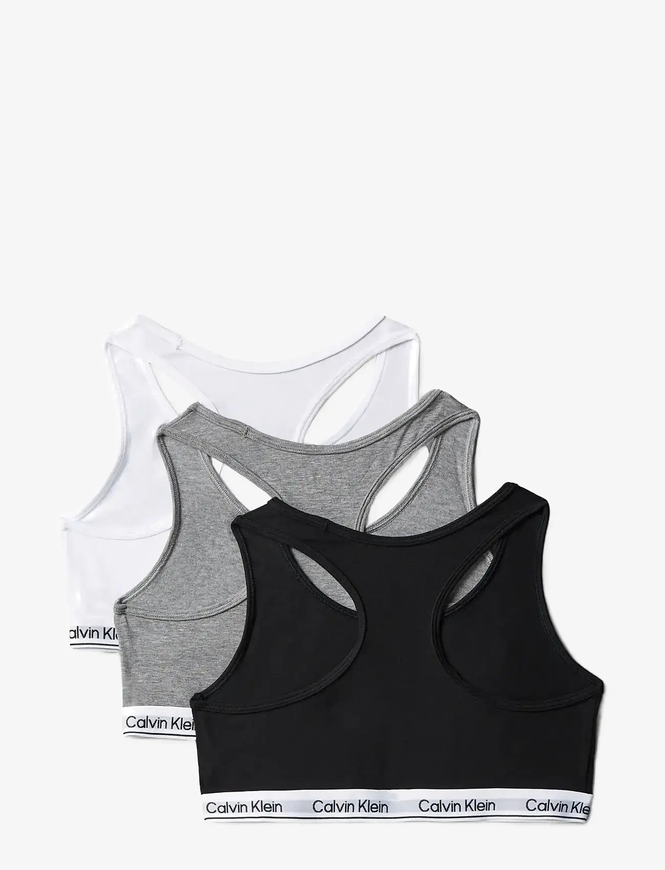 Calvin Klein - 3PK BRALETTE - oberteile - black greyhtr brightwhite - 1