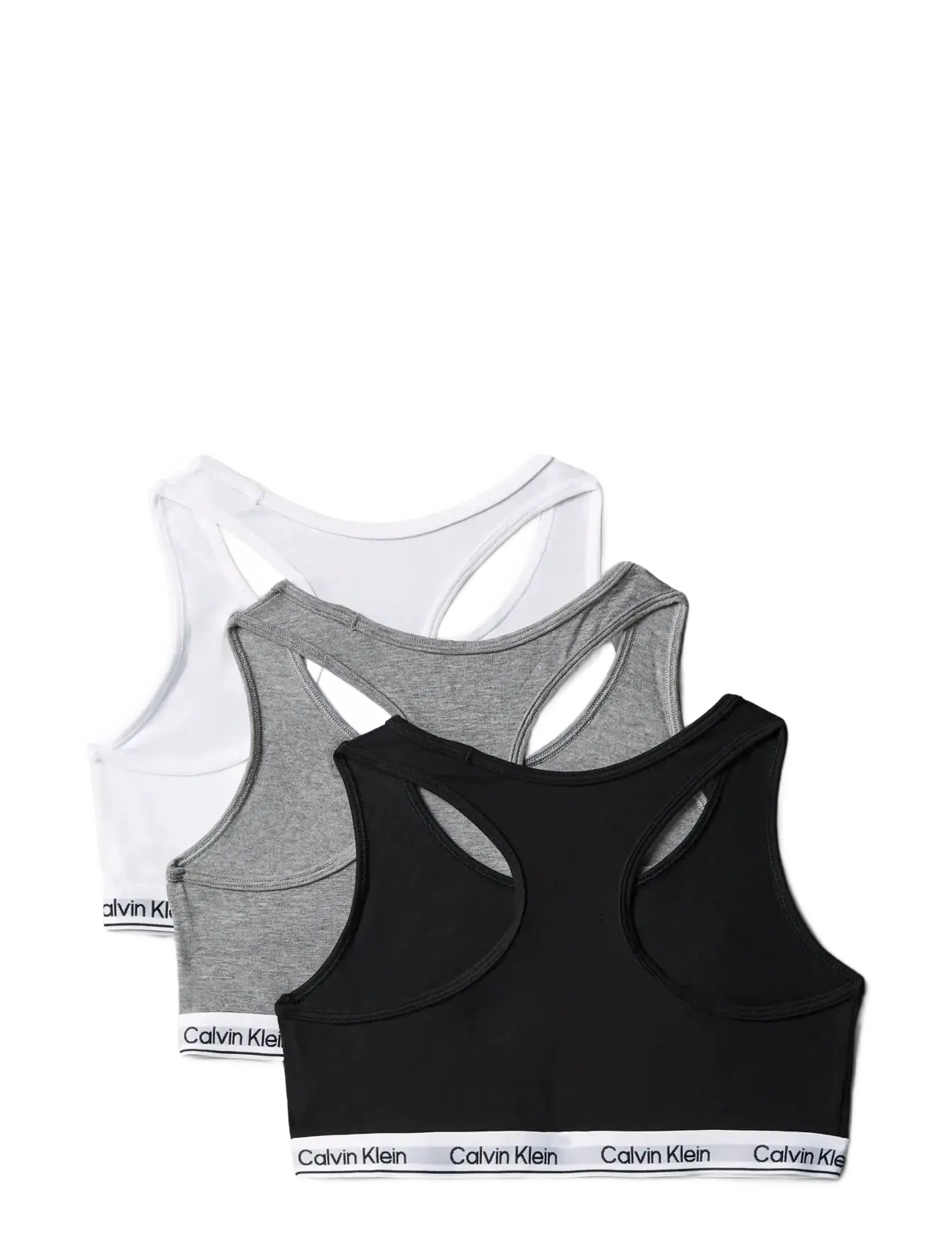 Calvin Klein - 3PK BRALETTE - oberteile - black greyhtr brightwhite - 1
