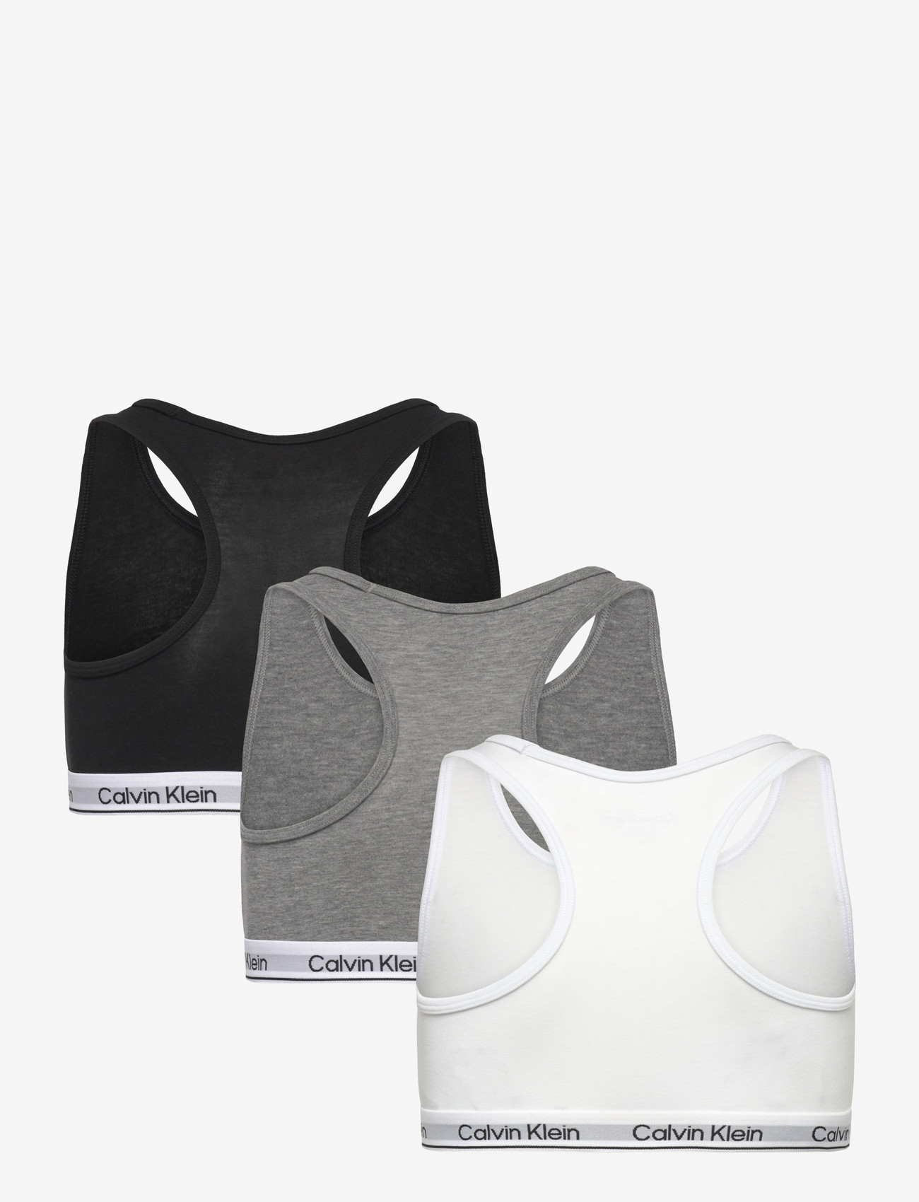 Calvin Klein - 3PK BRALETTE - oberteile - black greyhtr brightwhite - 3