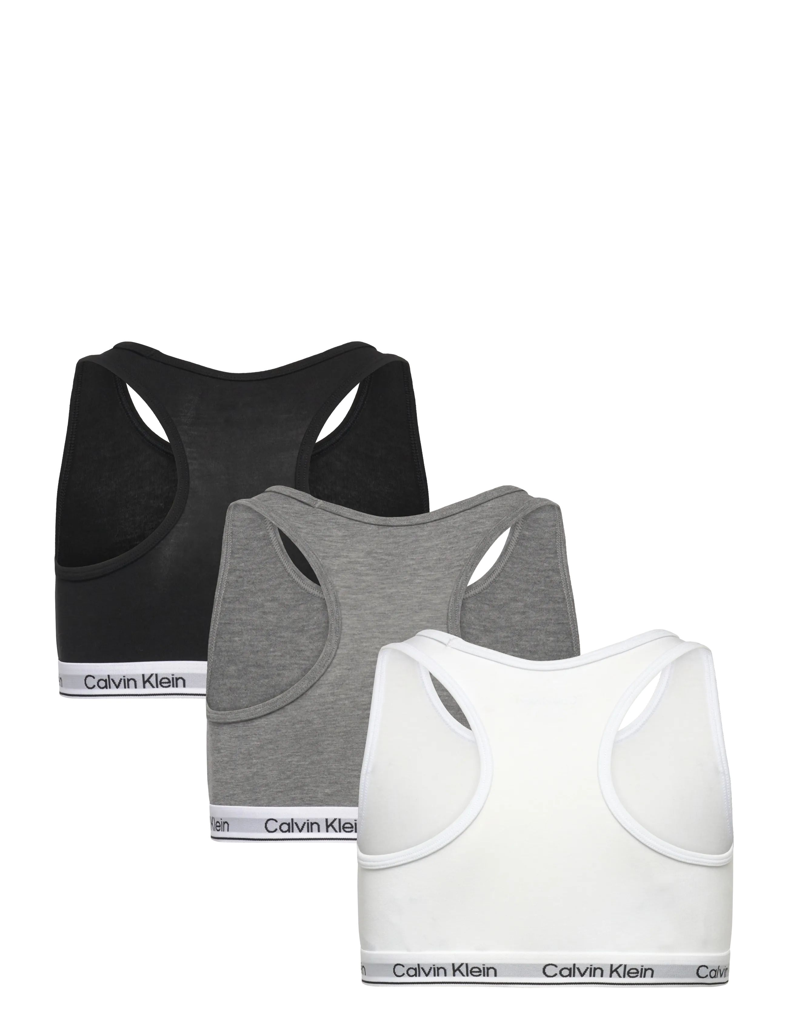 Calvin Klein - 3PK BRALETTE - oberteile - black greyhtr brightwhite - 3