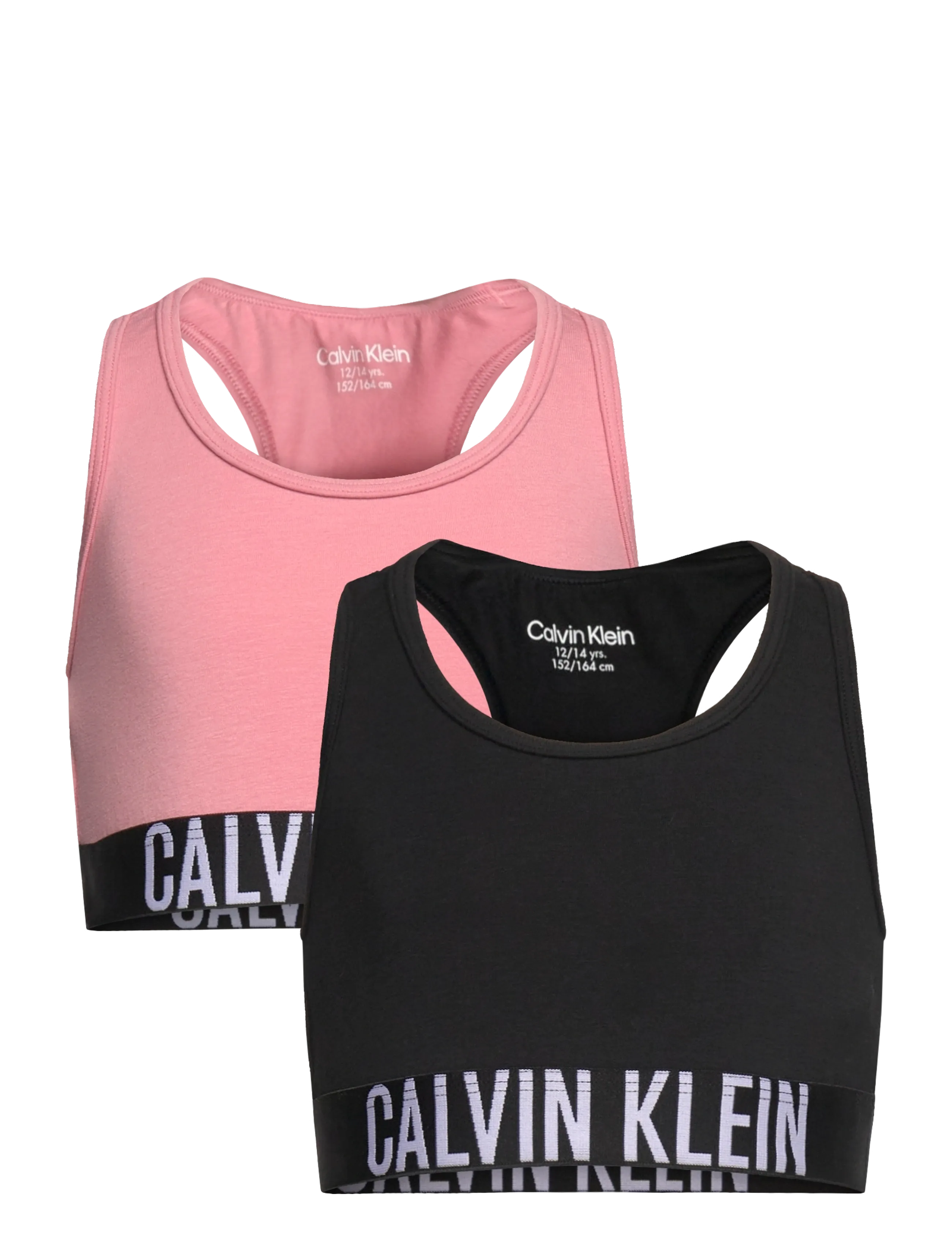 Calvin Klein 2PK BRALETTE - Toppar - BRANDIEDAPRICOT/PVHBLACK / pink/rose