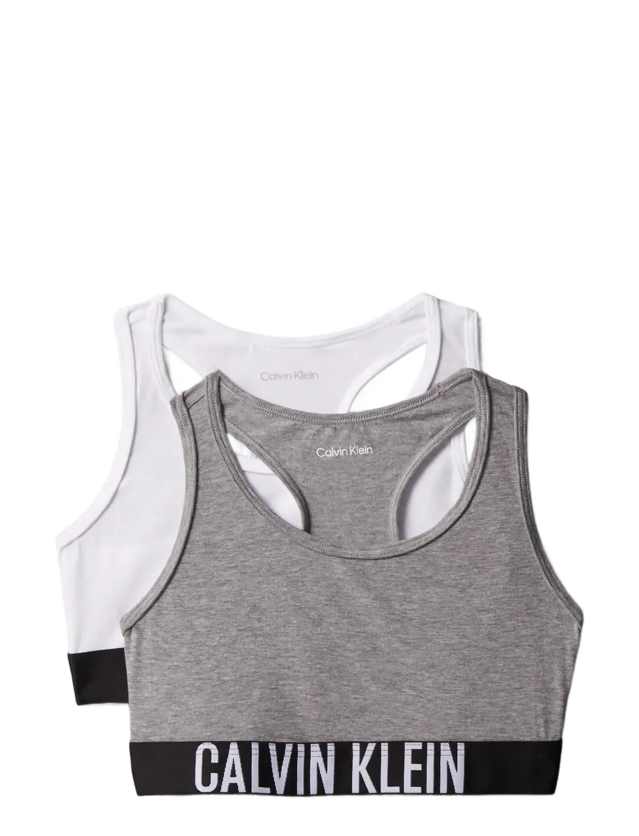 Calvin Klein 2PK BRALETTE - Overdele - GREYHTR BRIGHTWHITE / white