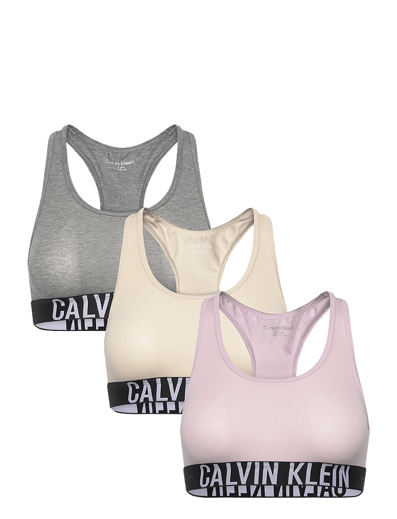 Calvin Klein - 3PK BRALETTE - bralette - lightlilac/whitecapgray/greyheather - 0