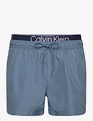 Calvin Klein - SHORT DOUBLE WAISTBAND - badebukser - muted cerulean - 0
