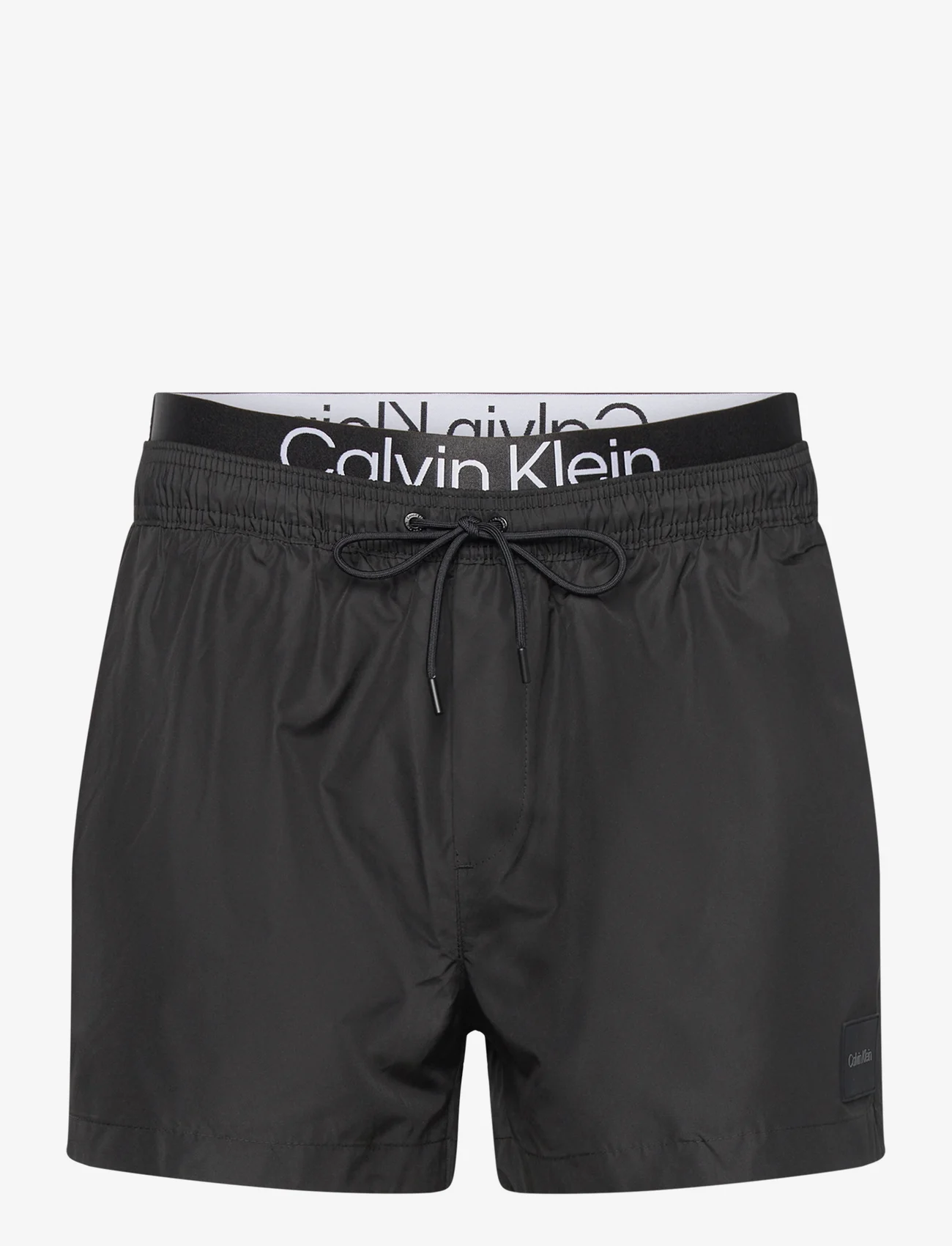 Calvin Klein - SHORT DOUBLE WAISTBAND - swim shorts - pvh black - 0