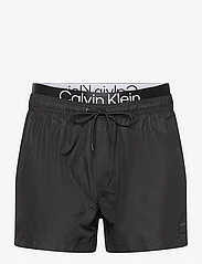 Calvin Klein - SHORT DOUBLE WAISTBAND - szorty kąpielowe - pvh black - 0