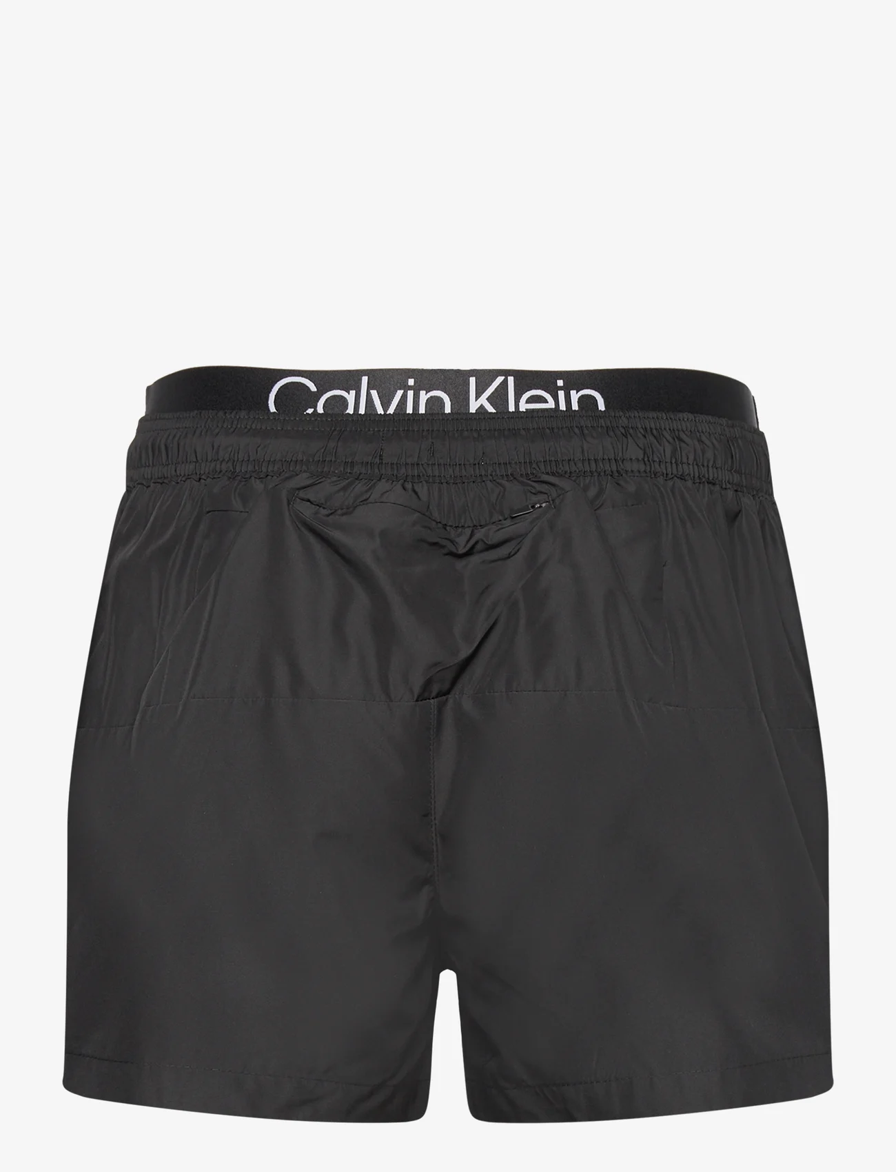 Calvin Klein - SHORT DOUBLE WAISTBAND - szorty kąpielowe - pvh black - 1