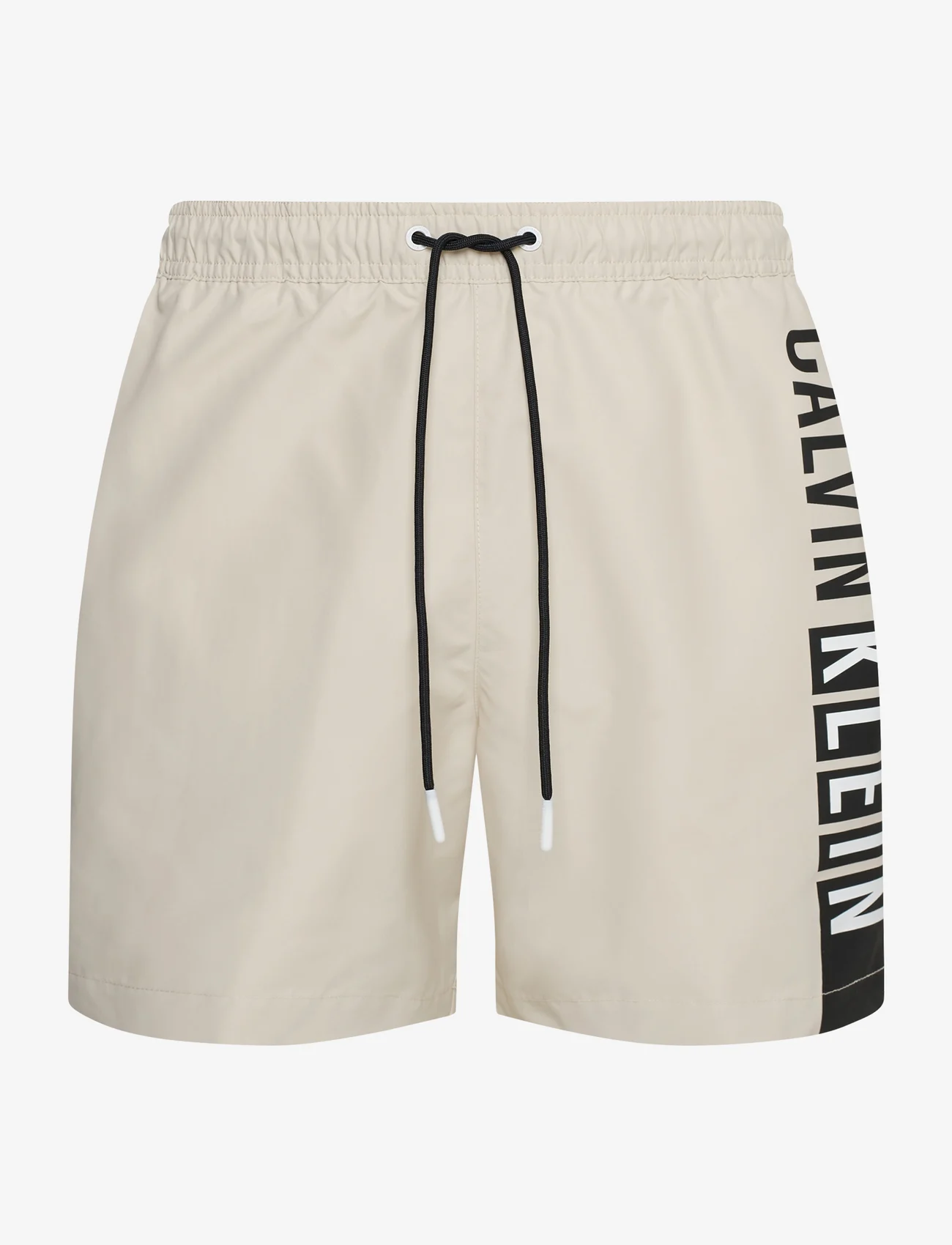 Calvin Klein - MEDIUM DRAWSTRING-GRAPHIC - swim shorts - stony beige - 0