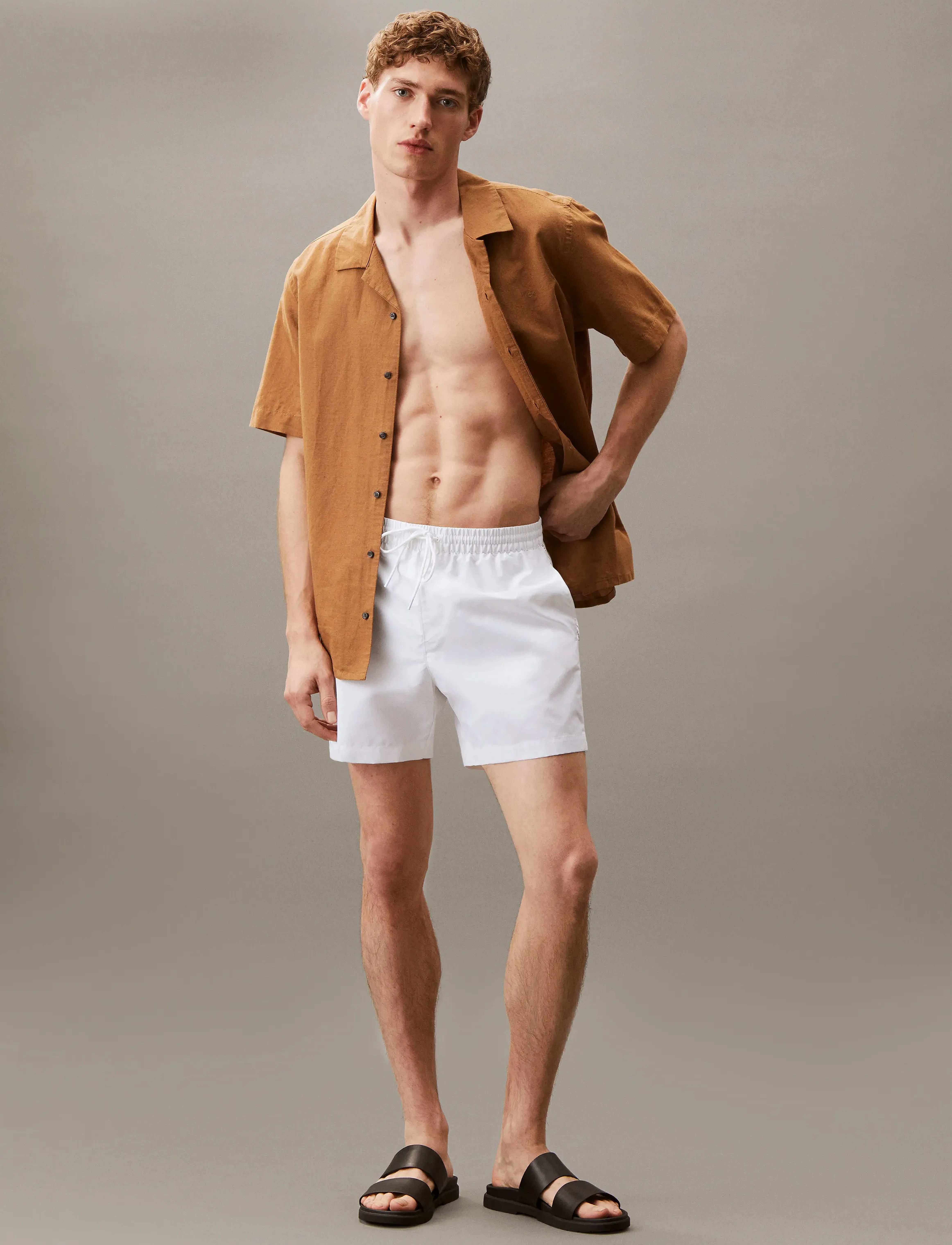 Calvin Klein - MEDIUM DRAWSTRING - badehose - brilliant white - 4
