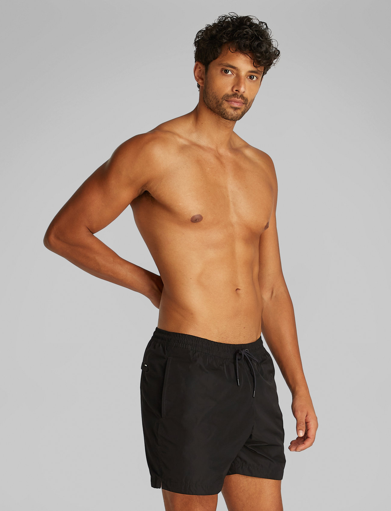 Calvin Klein - MEDIUM DRAWSTRING - badebukser - pvh black - 1