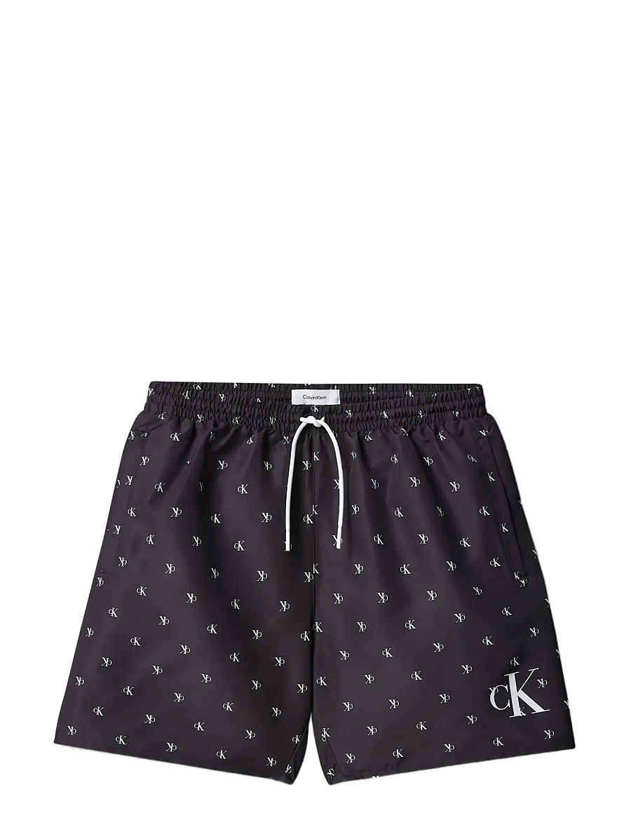 Calvin Klein - MEDIUM DRAWSTRING-PRINT - badehosen - diamond logo black - 0