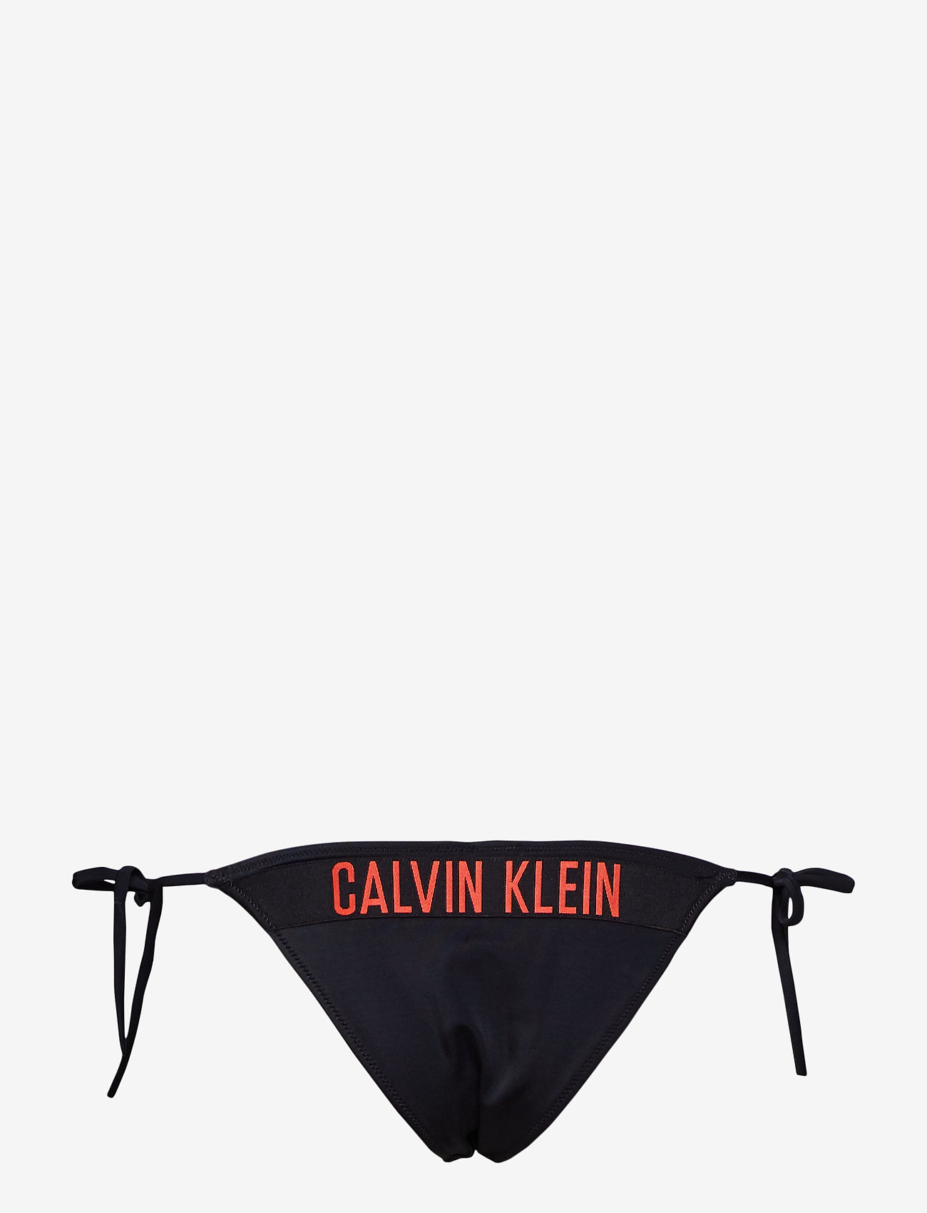Calvin Klein - CHEEKY STRING SIDE TIE BIKINI - black / hot coral - 1