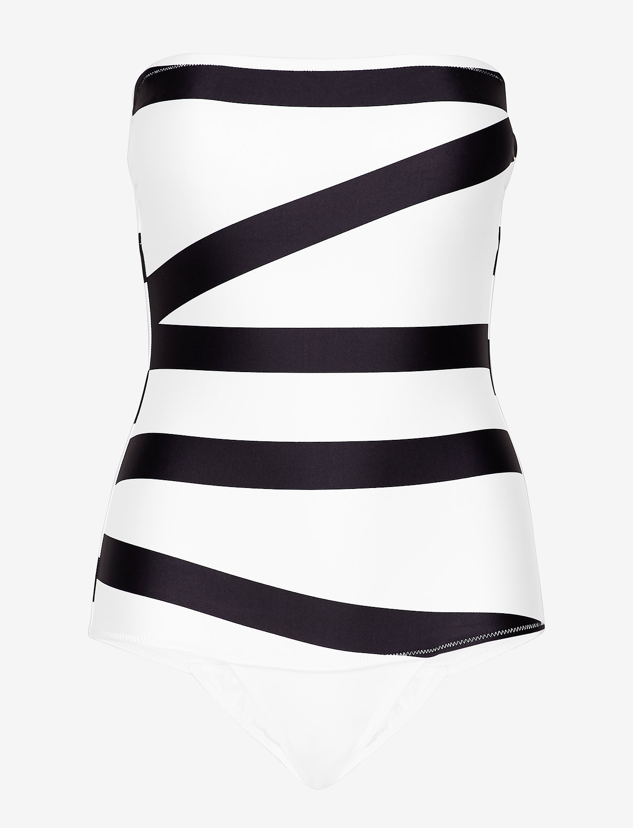 Calvin Klein - BANDEAU ONE PIECE - klein abstract white - 2