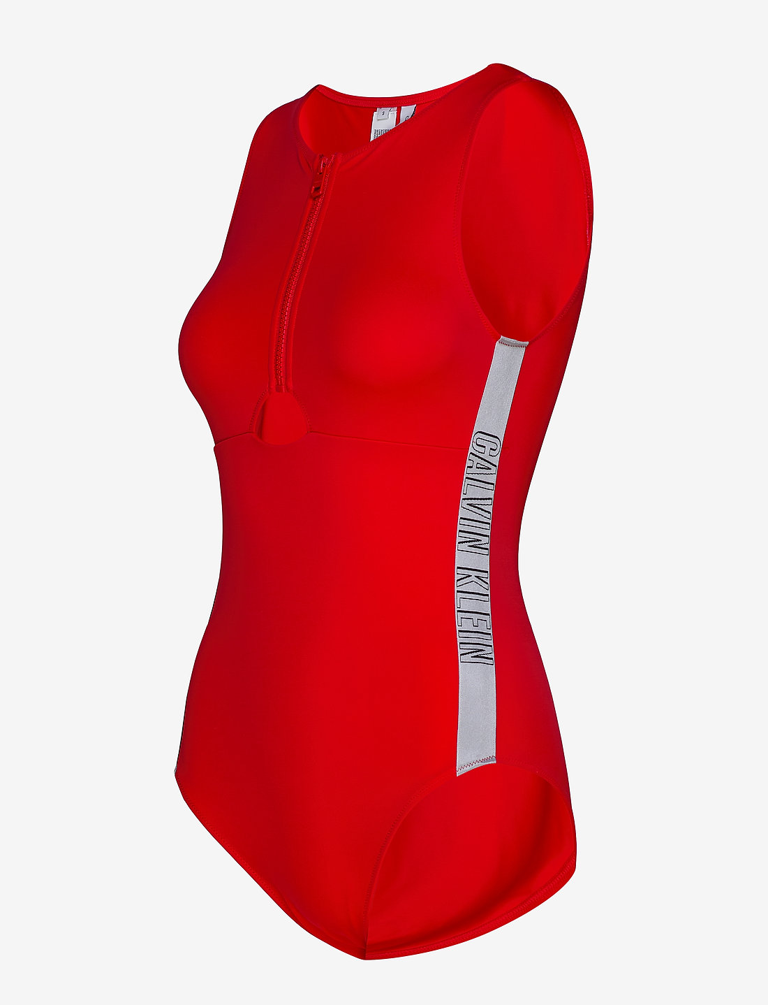 Red zip 2025 up swimsuit