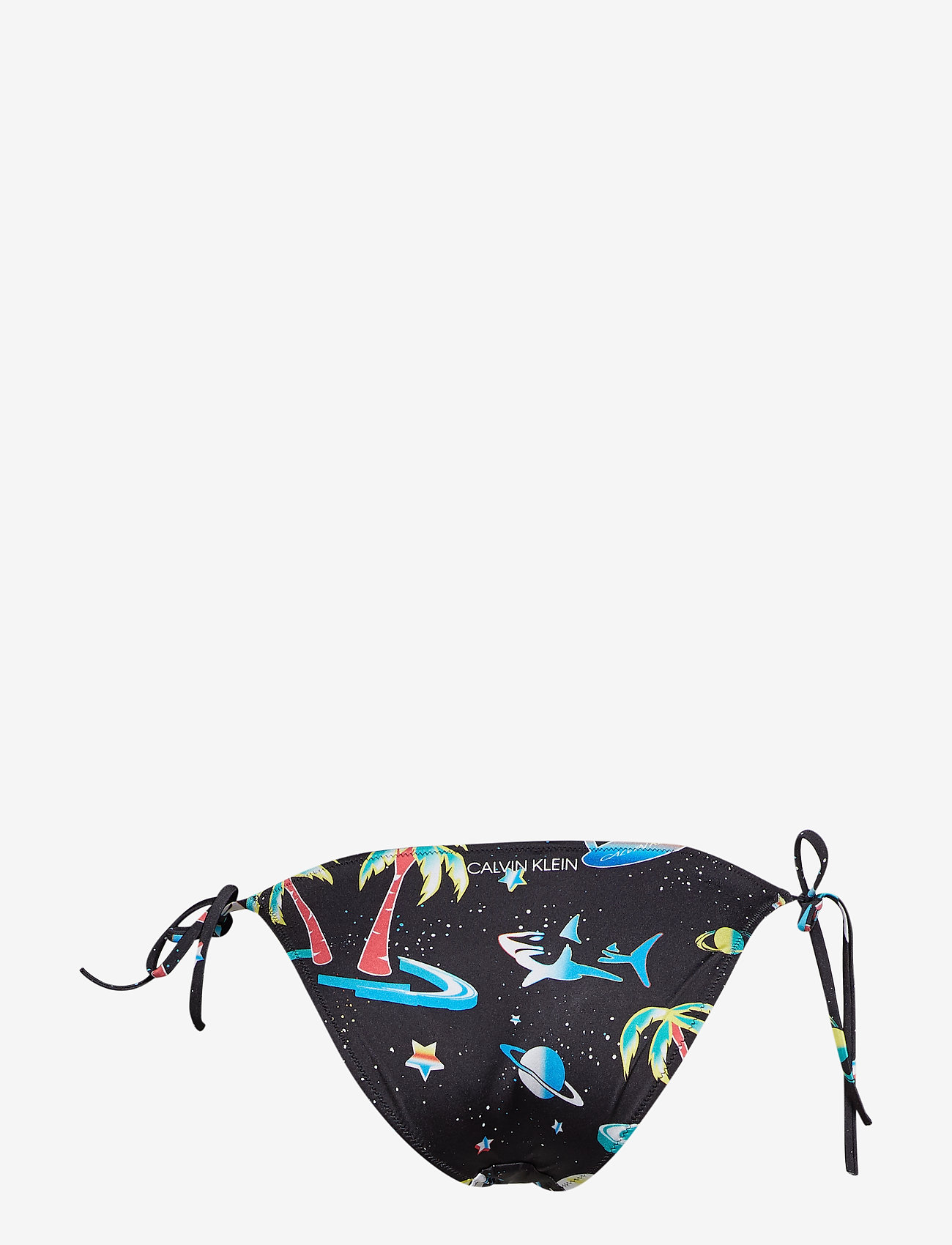 Calvin Klein - STRING SIDE TIE BIKI - space tropic black prt - 1