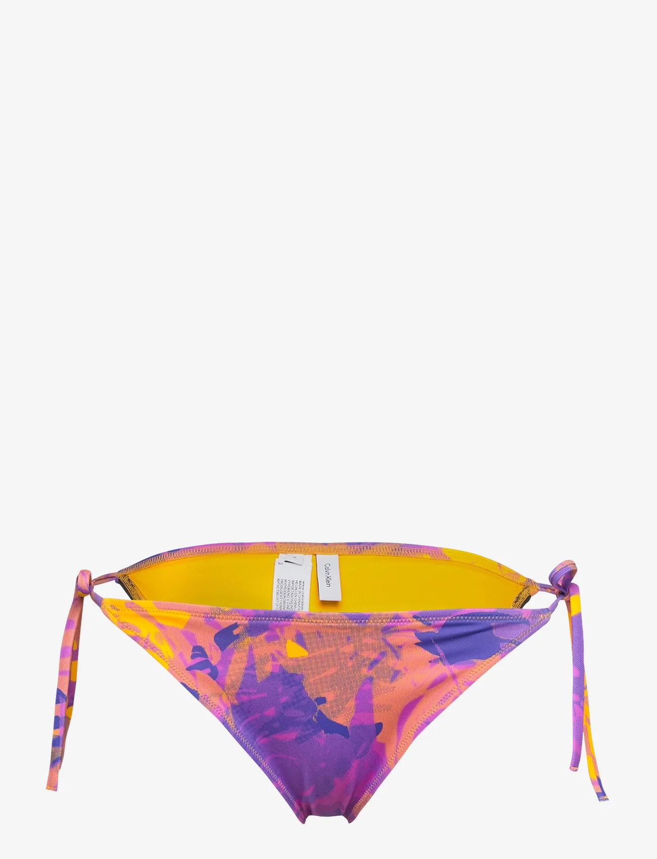 Calvin Klein - STRING SIDE TIE CHEEKY-PRINT - Šonuose segami bikiniai - tropical leaf - 0