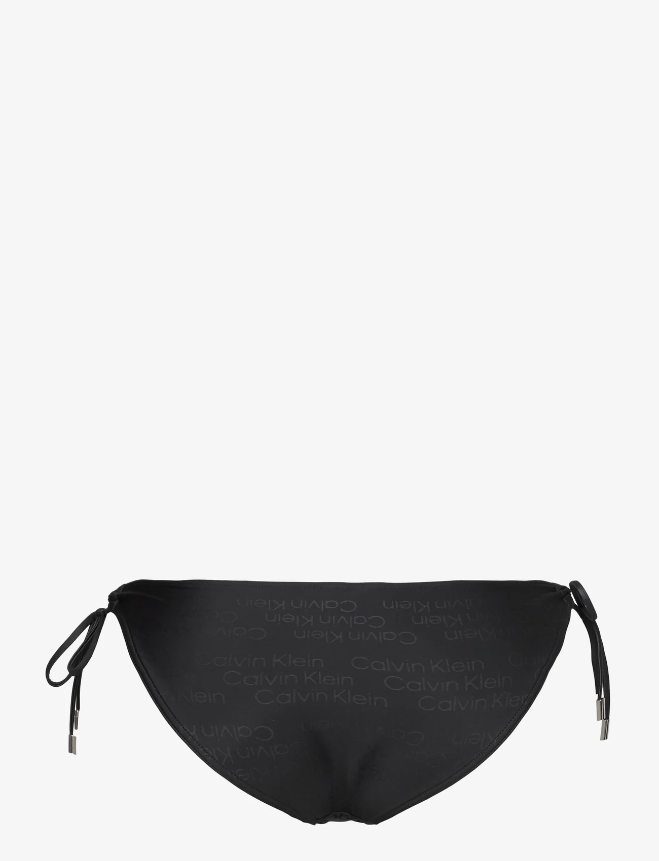 Calvin Klein - STRING SIDE TIE - bikini ar sānu aukliņām - tonal logo black - 1