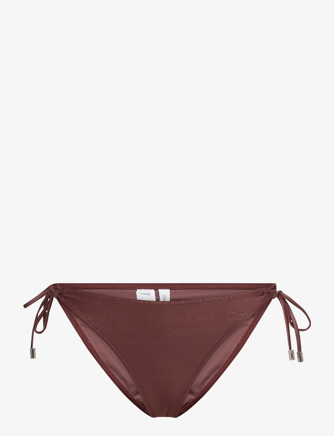 Calvin Klein - STRING SIDE TIE - bikinis mit seitenbändern - tonal logo dark raisin - 0
