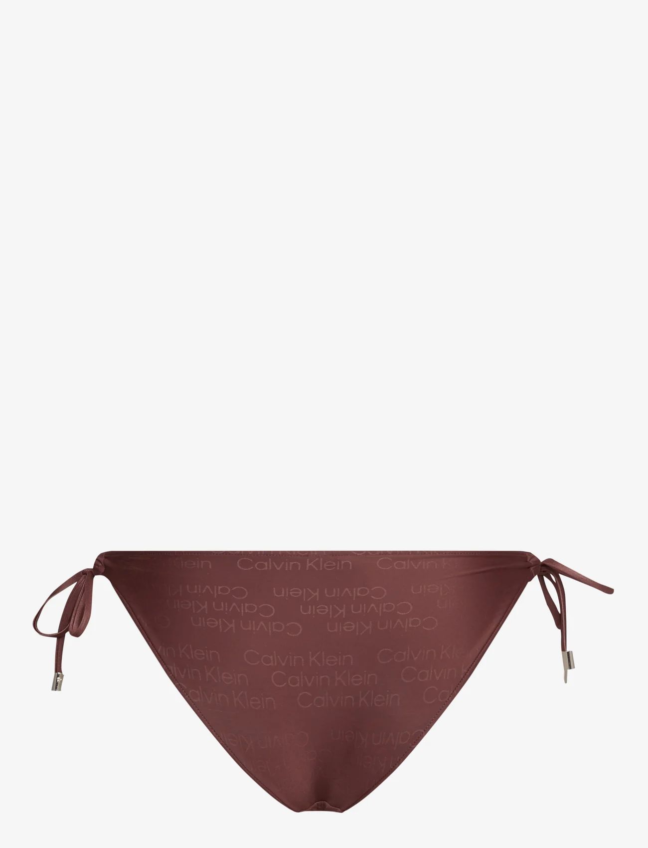 Calvin Klein - STRING SIDE TIE - bikini ar sānu aukliņām - tonal logo dark raisin - 1