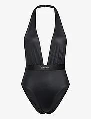 Calvin Klein - ONE PIECE PLUNGE-RP - swimsuits - pvh black - 0