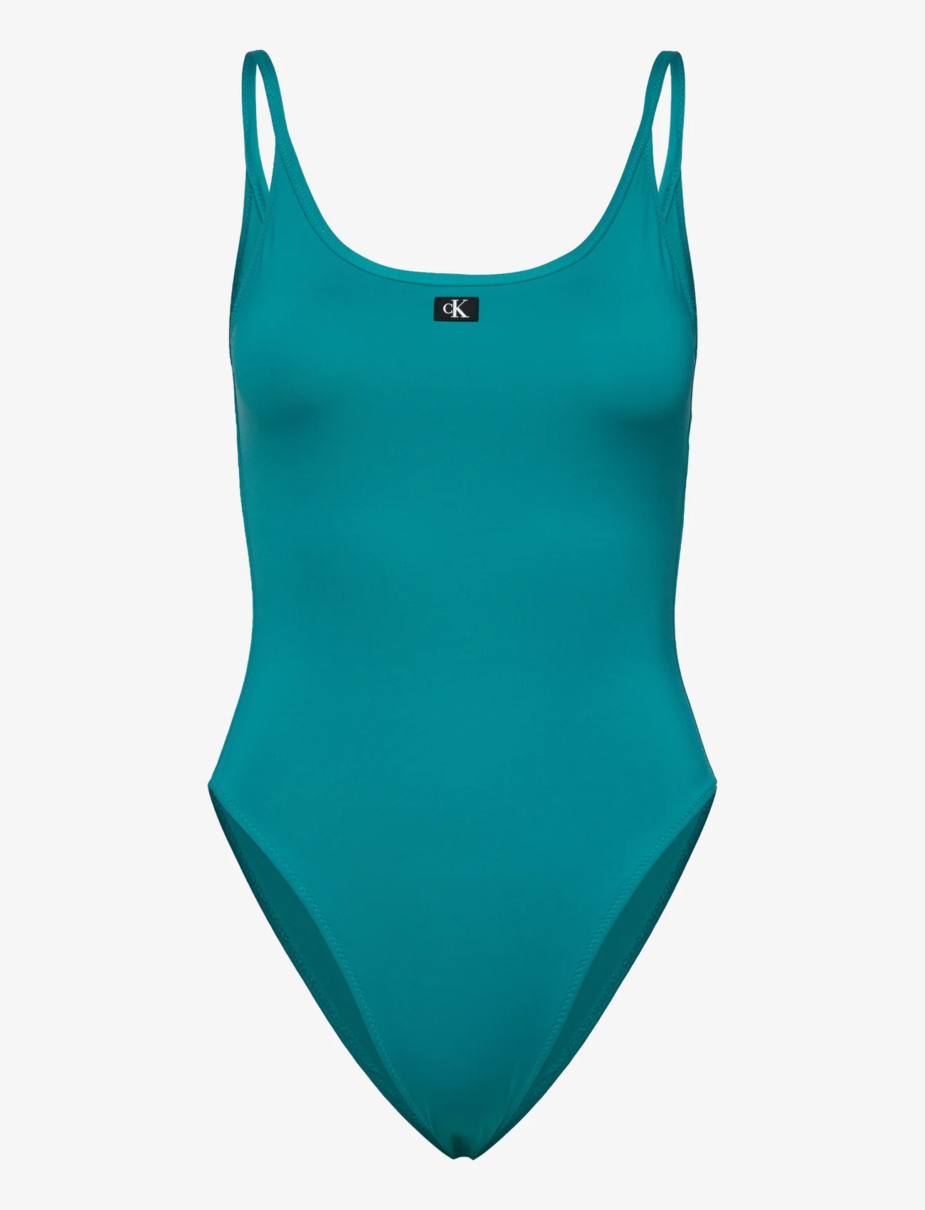 Calvin Klein - SCOOP ONE PIECE - swimsuits - blue ocean - 0