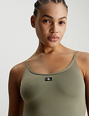 Calvin Klein - SCOOP ONE PIECE - swimsuits - dusty olive - 3