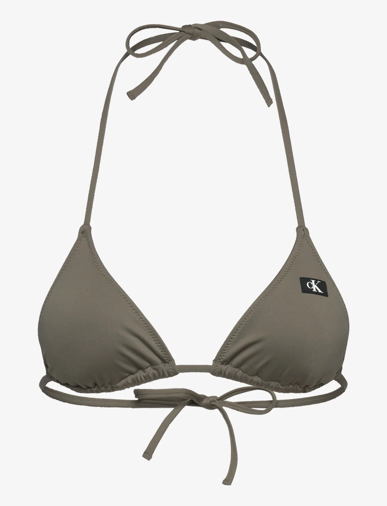 Calvin Klein - TRIANGLE-RP - trīsstūra bikini augšiņa - dusty olive - 0